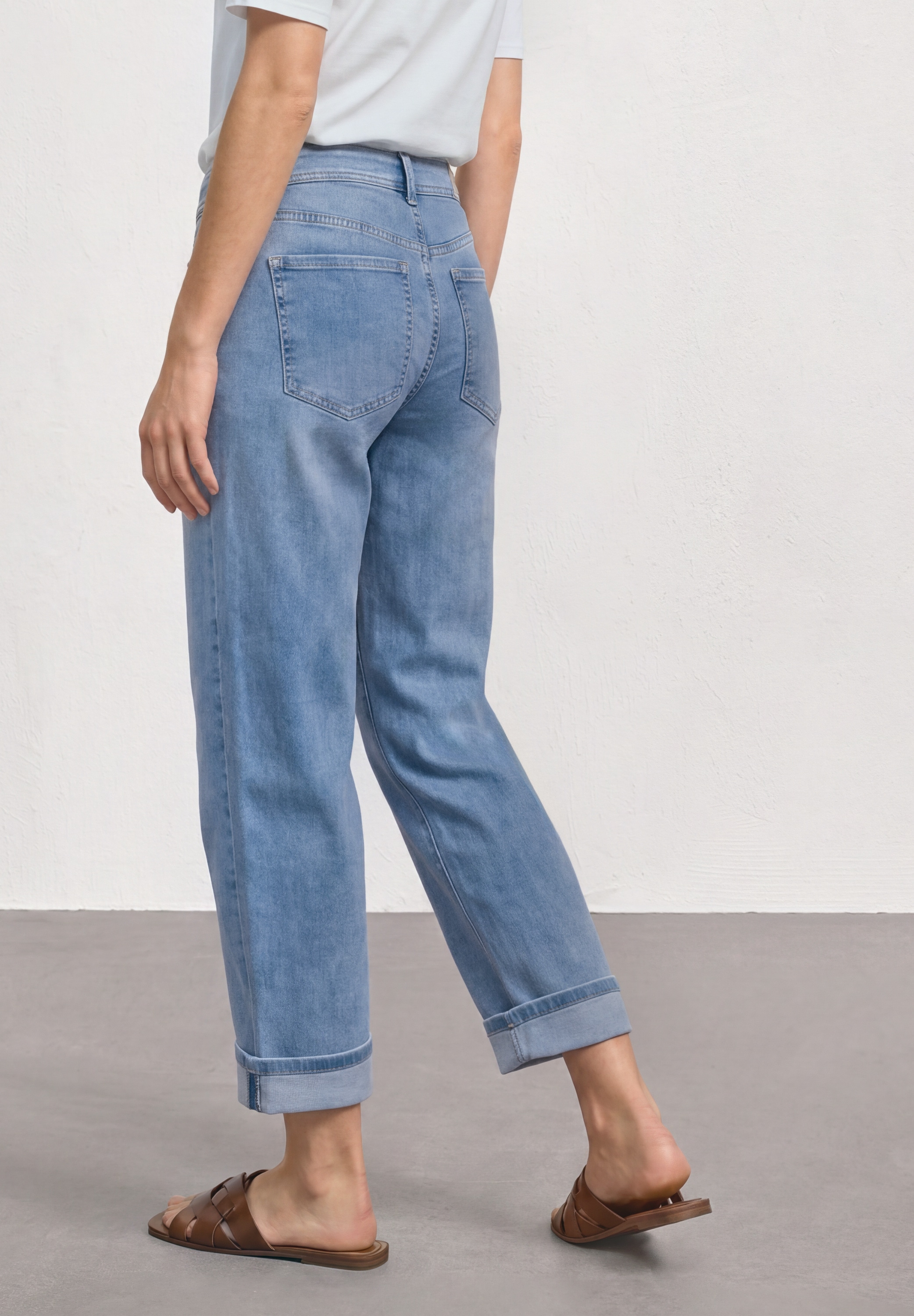STREET ONE 5-Pocket-Jeans im Casual Fit mit Turn-Up