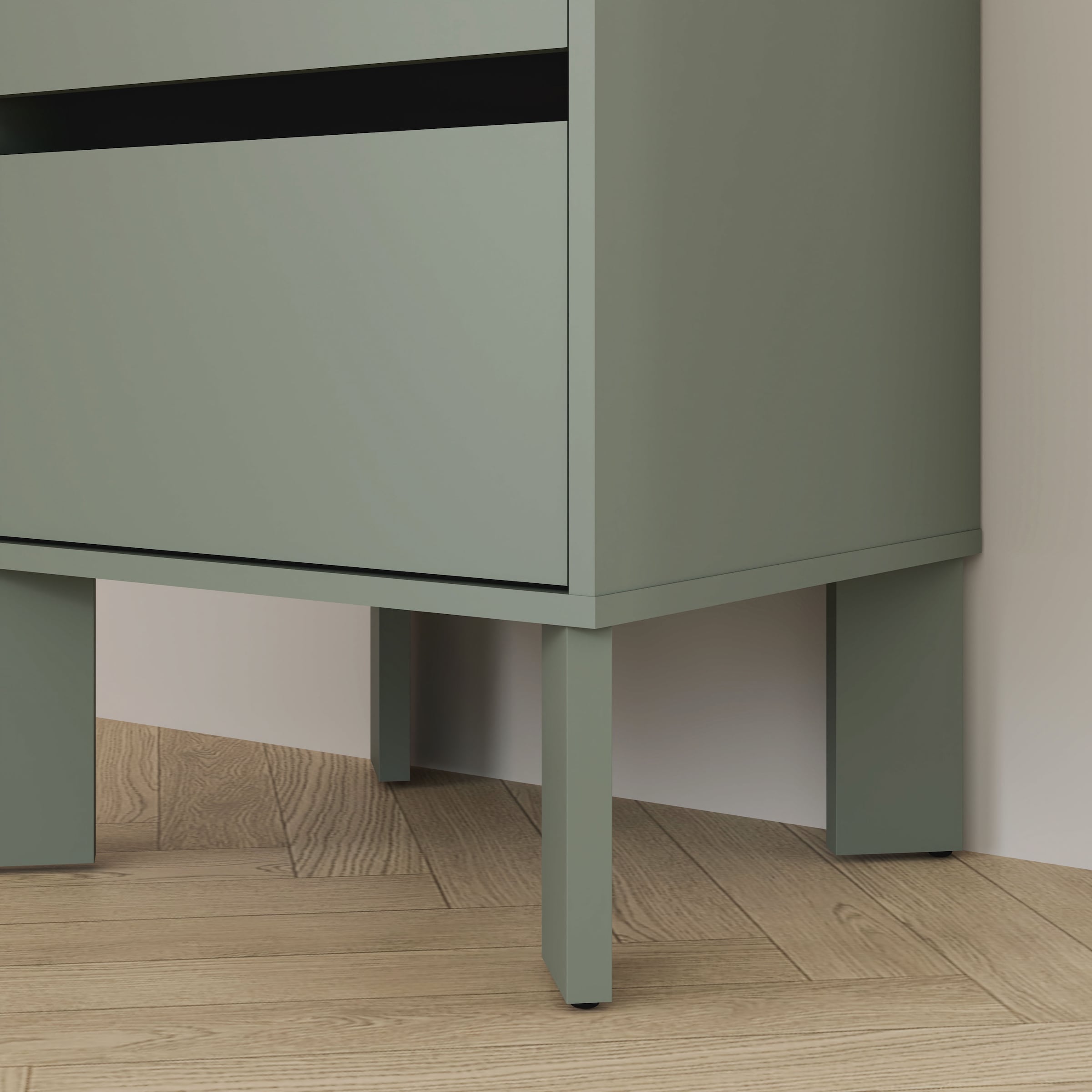 FORTE Nachtkommode »Tahoe Nachtkommode, grifflos,  2 Schubkästen« B/H/T 48,2/66,7/41,4 cm