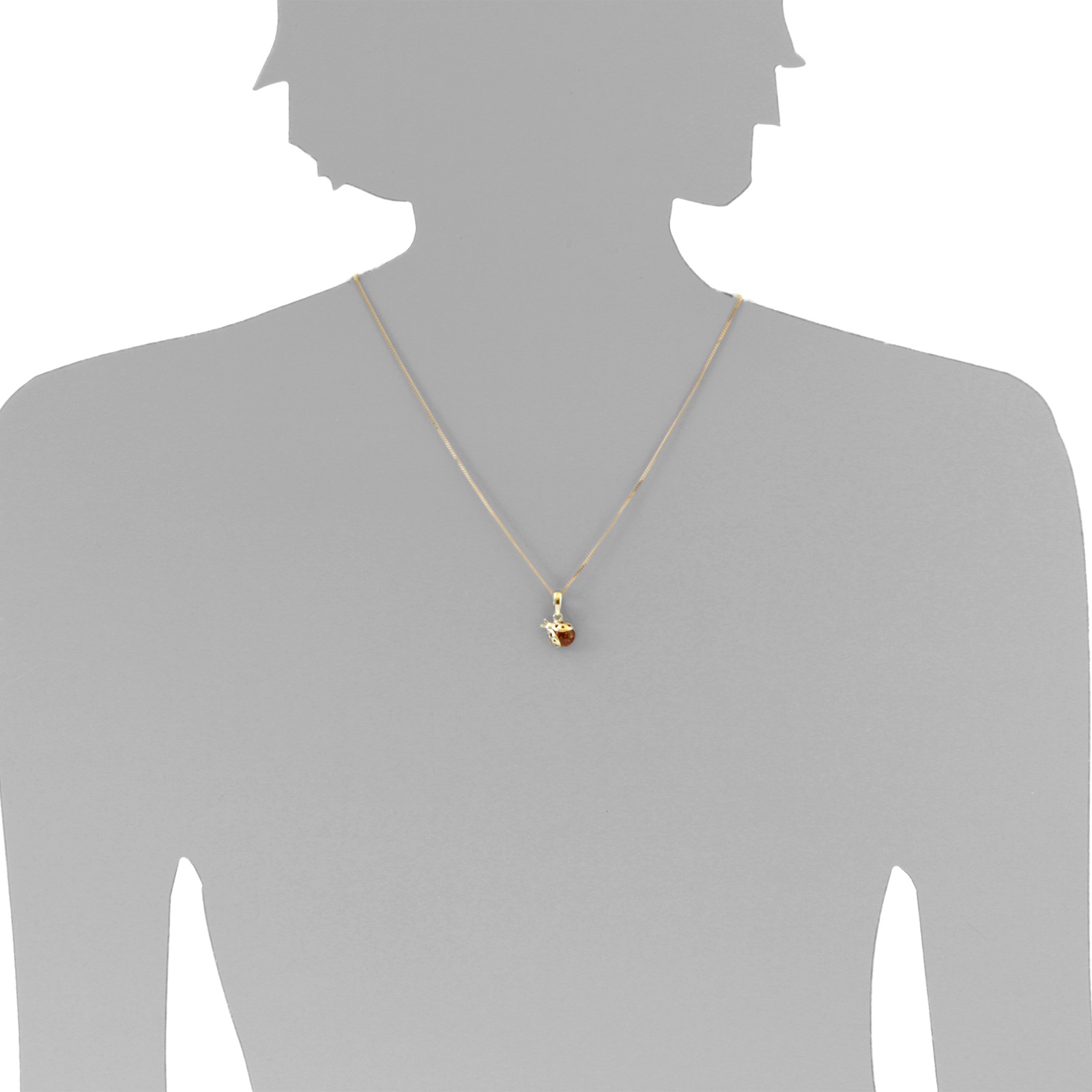 OSTSEE-SCHMUCK Kettenanhänger »- Marienkäfer - Gold 333/000 - Bernstein«
