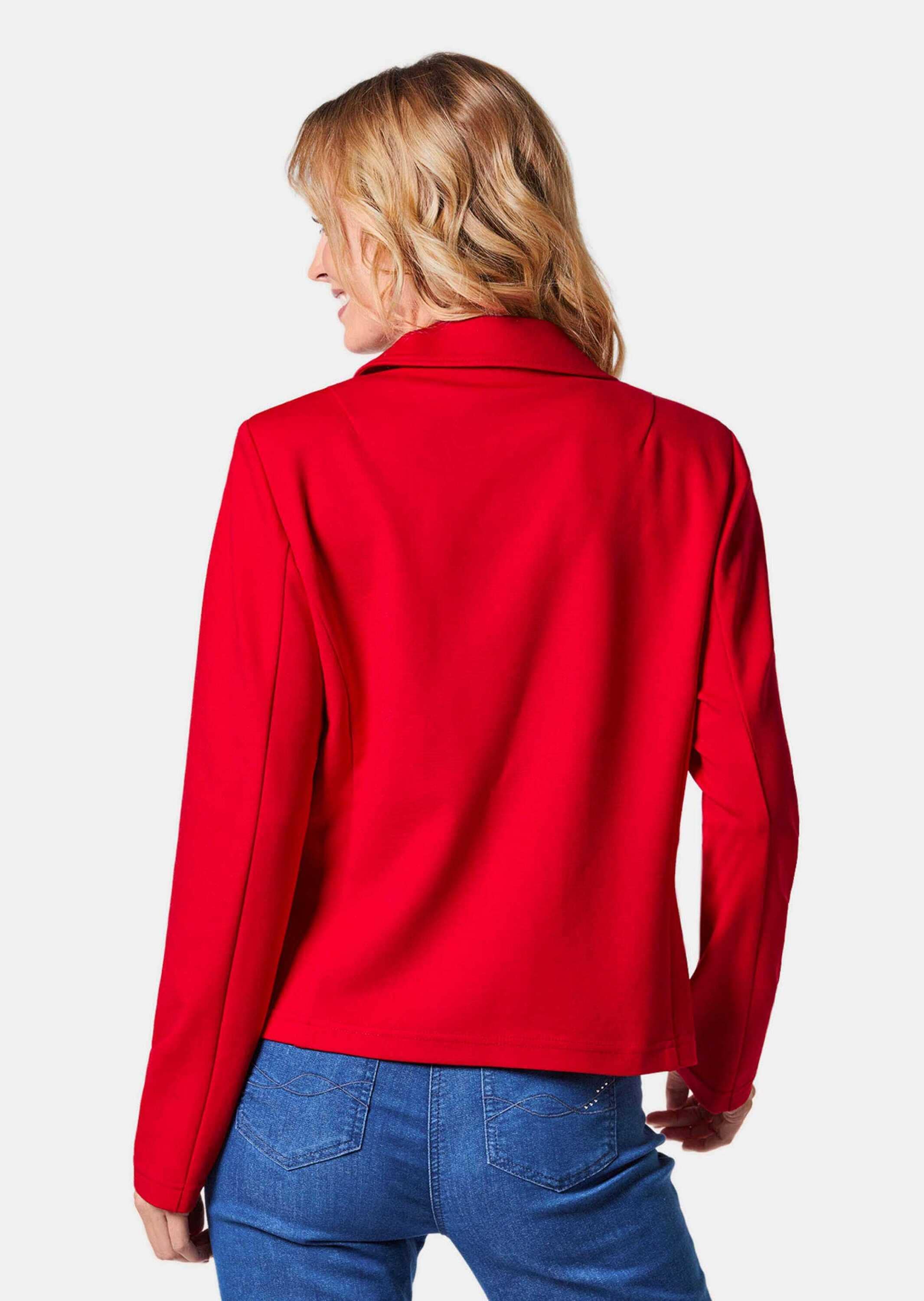 GOLDNER Kurzjacke »Kurzgröße Leichte Jacke mit Stehkragen in blau«