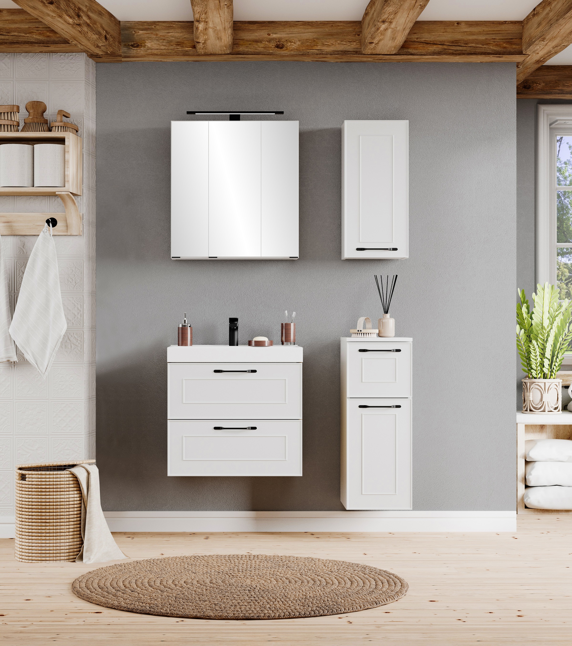 welltime Hängeschrank »CADIZ, gedämpfte Scharniere«