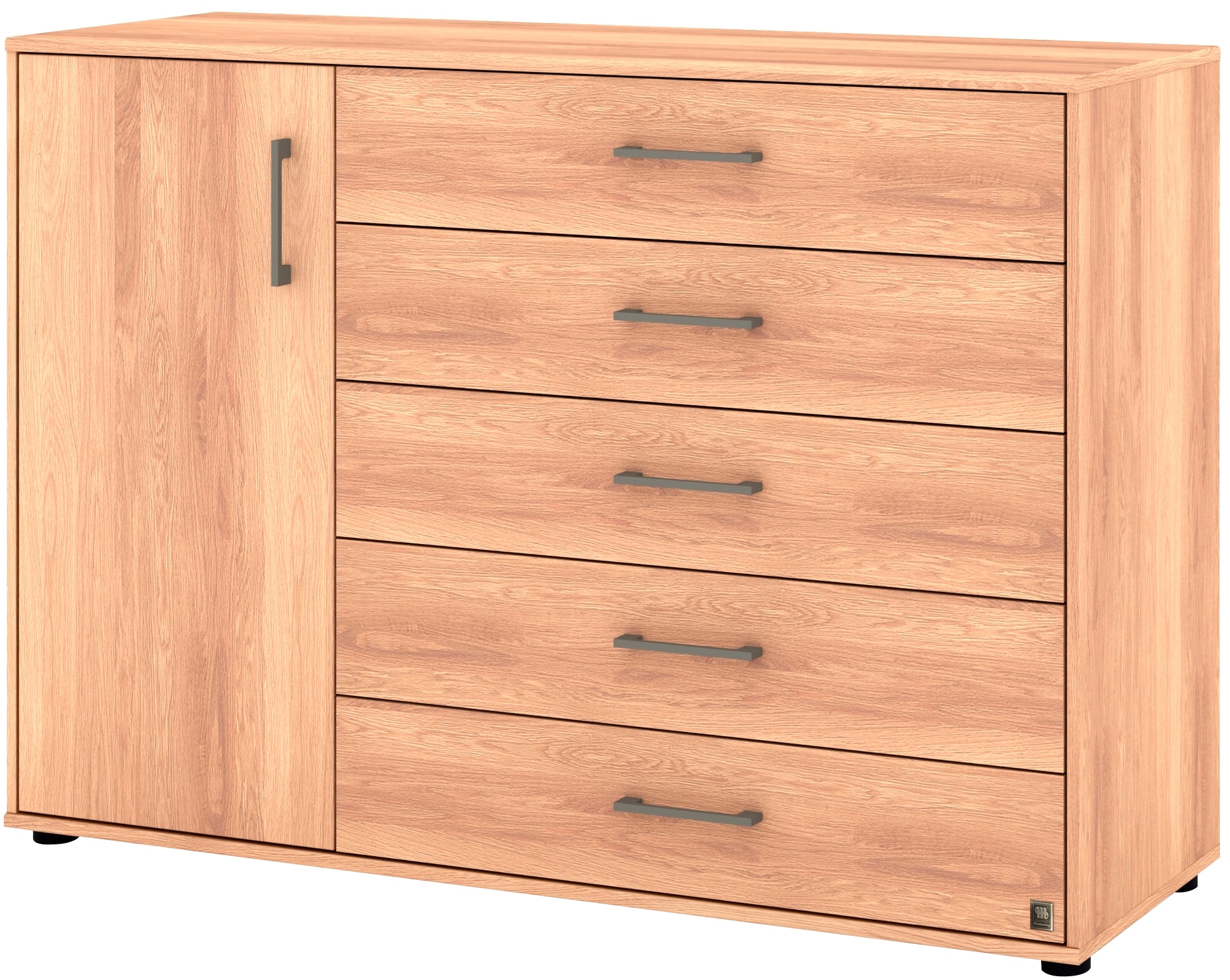 Musterring Kombikommode »Sorrent Sideboard, Wäscheschrank, mit Schubladen«, (Kommode, mit Selbsteinzug und Dämpfung, MADE IN GERMANY), mit Schubkästen, Fronten in Eiche massiv, Breite 120 oder 141 cm