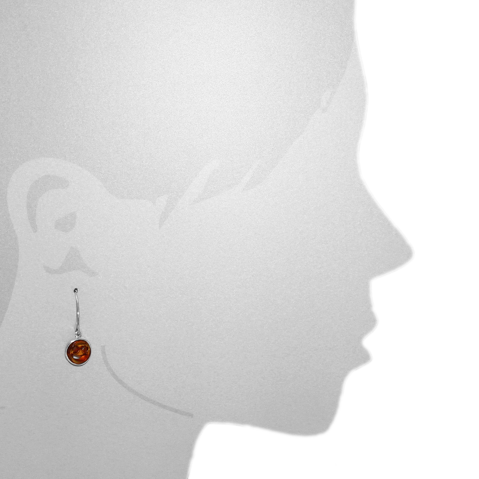 OSTSEE-SCHMUCK Paar Ohrhänger »- Smiley - Silber 925/000 - Bernstein«