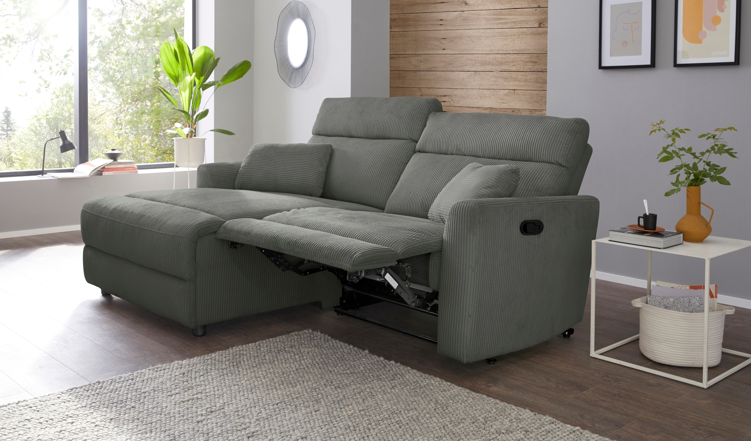 OTTO home Ecksofa »JENNA L-Form,  209cm - OTTO. Verlässliche Qualität.« manuelle o. elektrische Relaxfunktion, USB A/C, weicher Sitz, Cord.