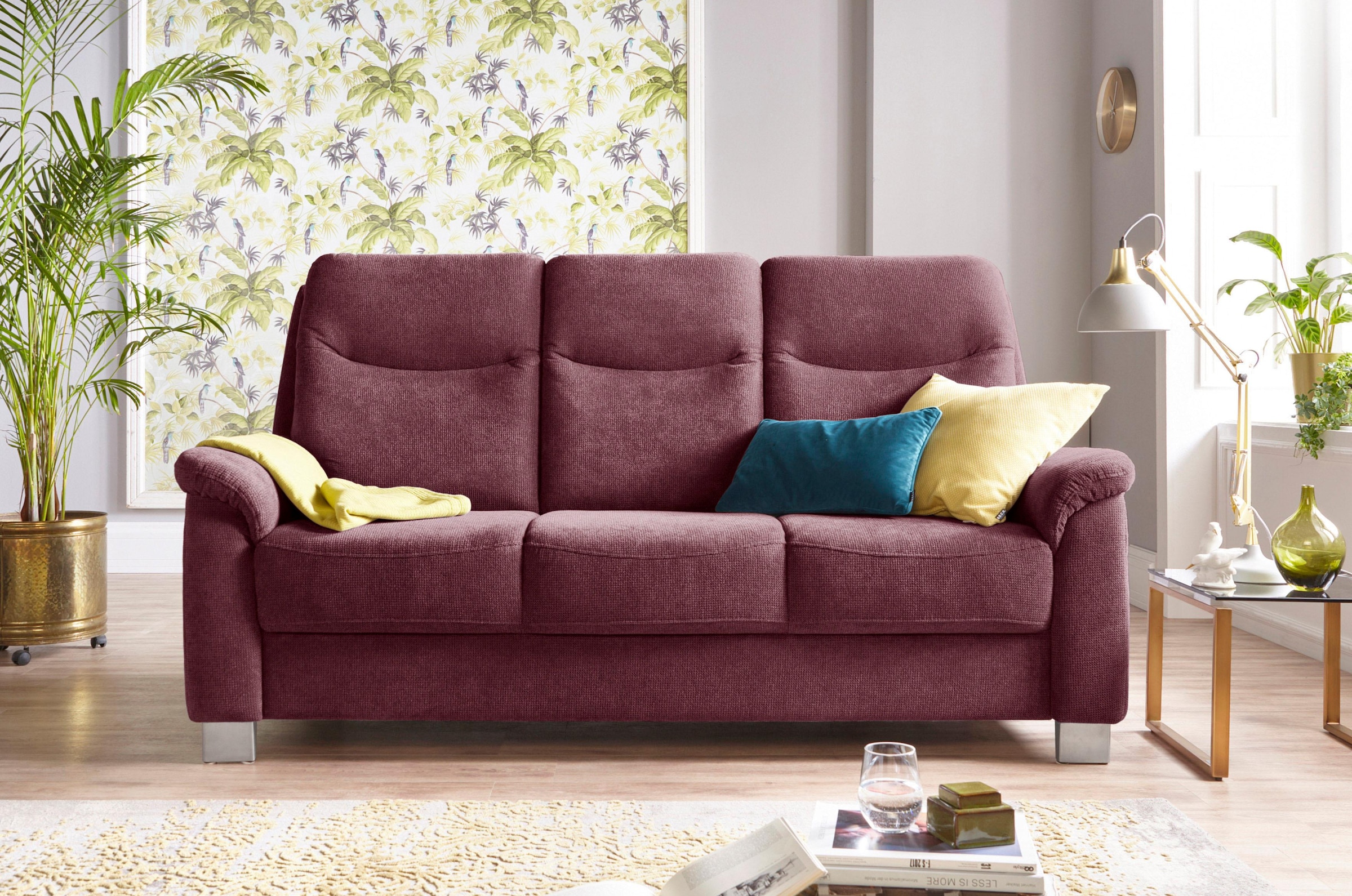 sit&more 3-Sitzer »Boccaccio«, inklusive Federkern und Kopfteilverstellung