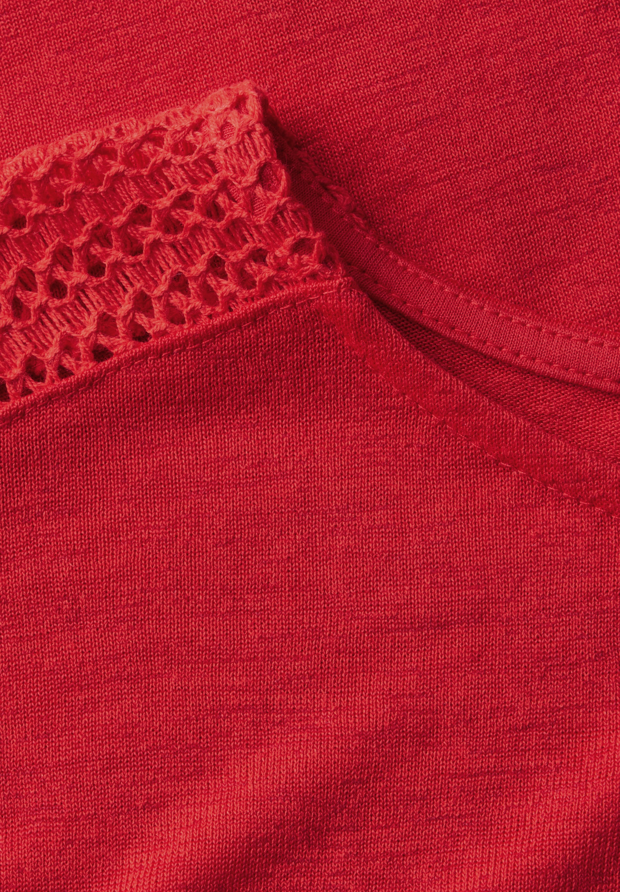 STREET ONE T-Shirt, mit Spitzendetail