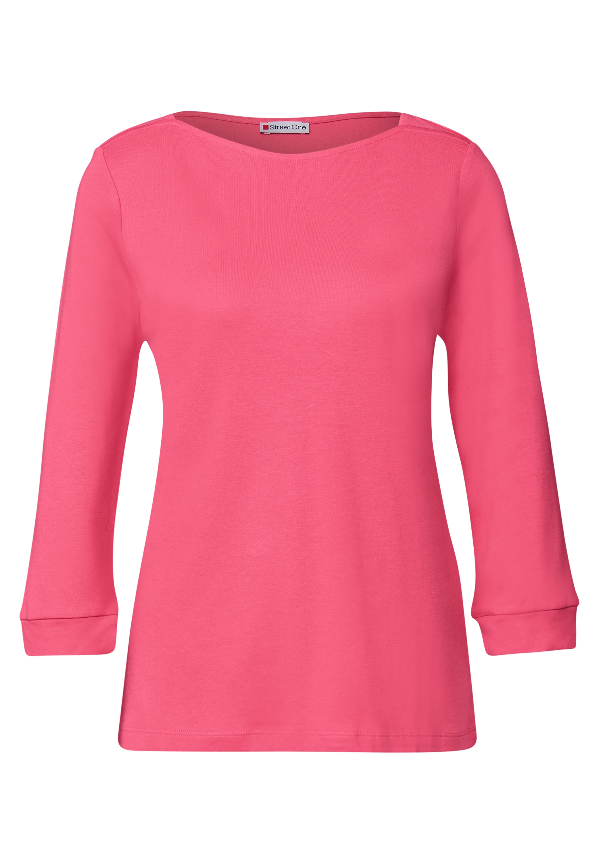 STREET ONE 3/4-Arm-Shirt, U-Boot-Ausschnitt und 3/4-Ärmel mit Bündchen