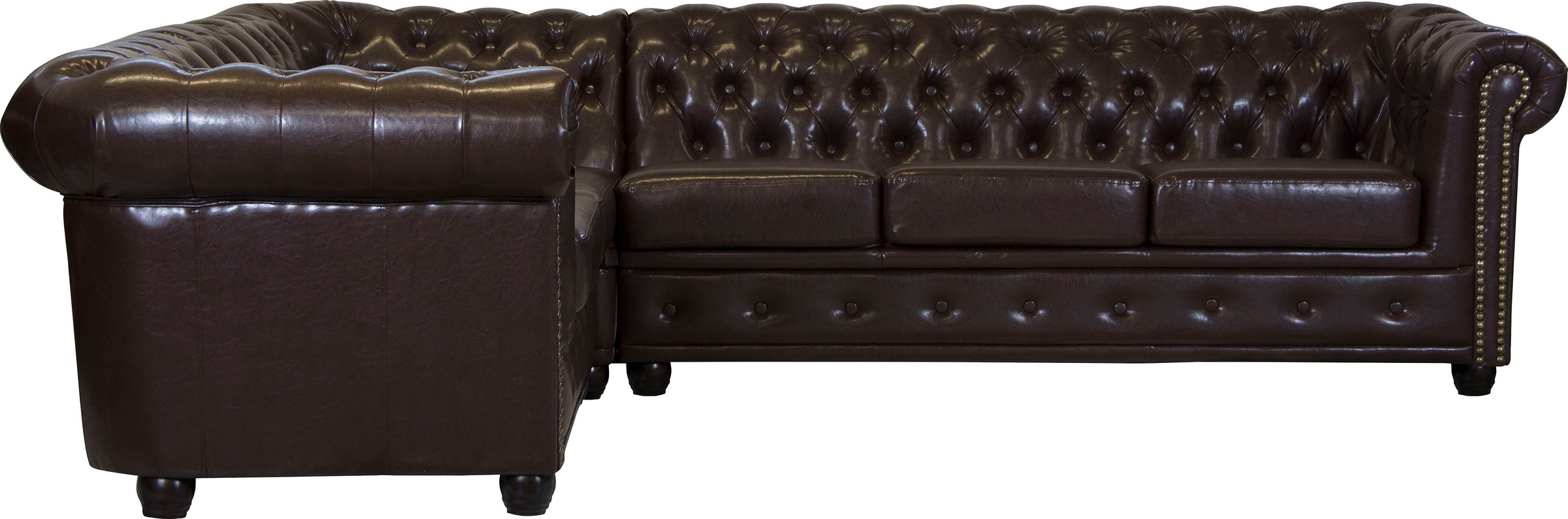 Home affaire Chesterfield-Sofa »Rysum L-Form« Chesterfield-Optik , langer Schenkel links oder rechts