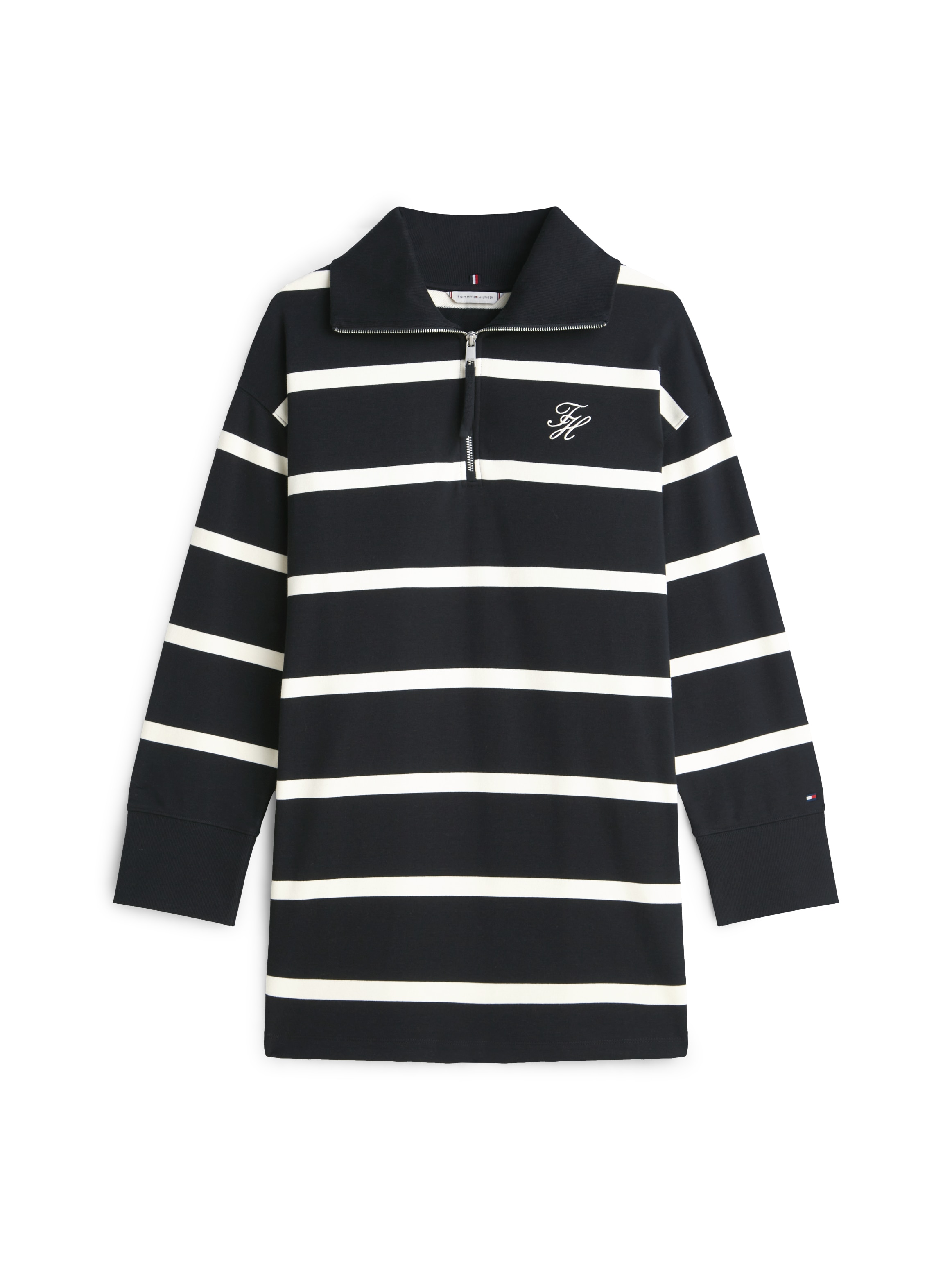 Tommy Hilfiger Minikleid »TH SCRIPT 1/2 ZIP TERRY DRESS«