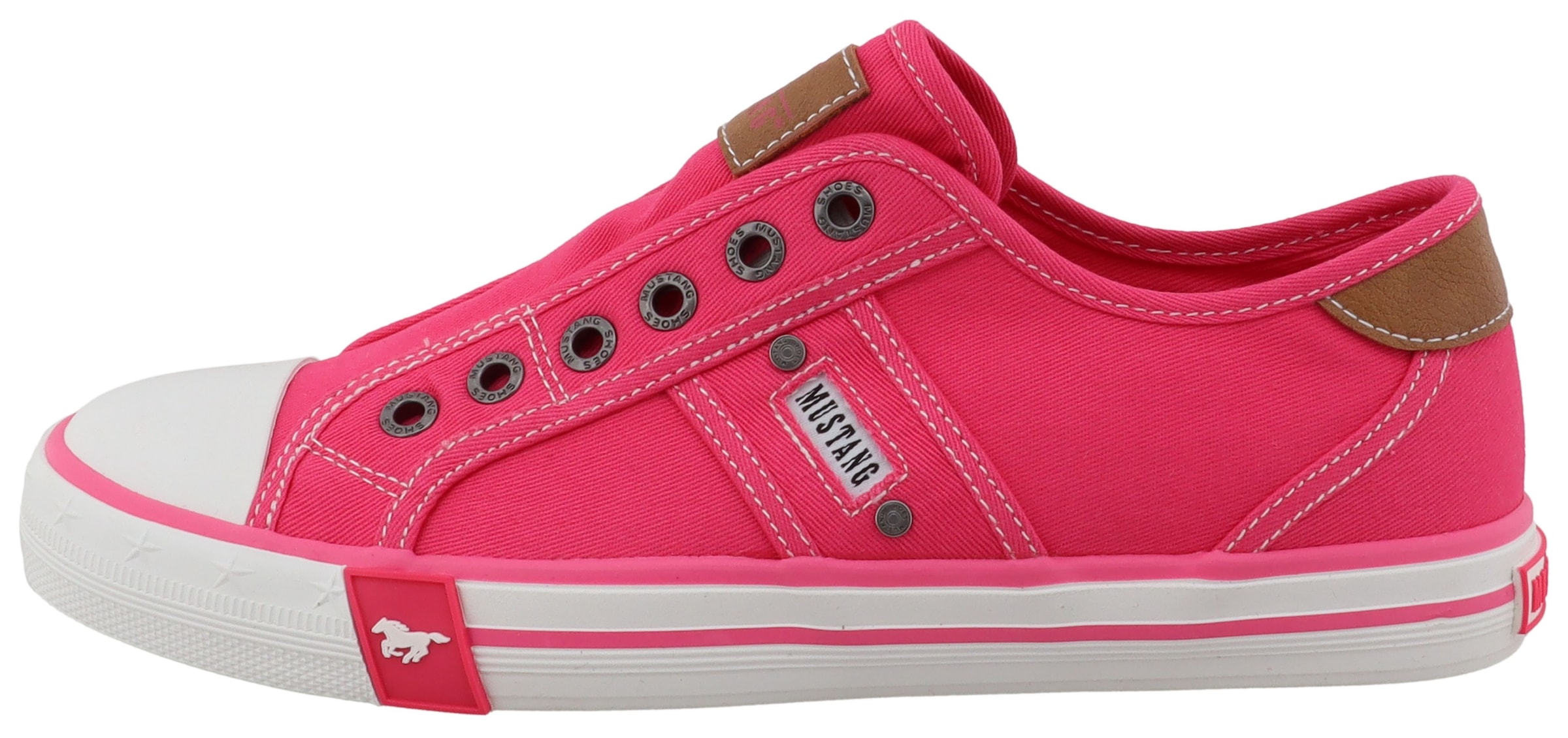 Mustang Shoes Slip-On Sneaker »Winona«  Slipper, Halbschuh mit modischen Kontrastnähten