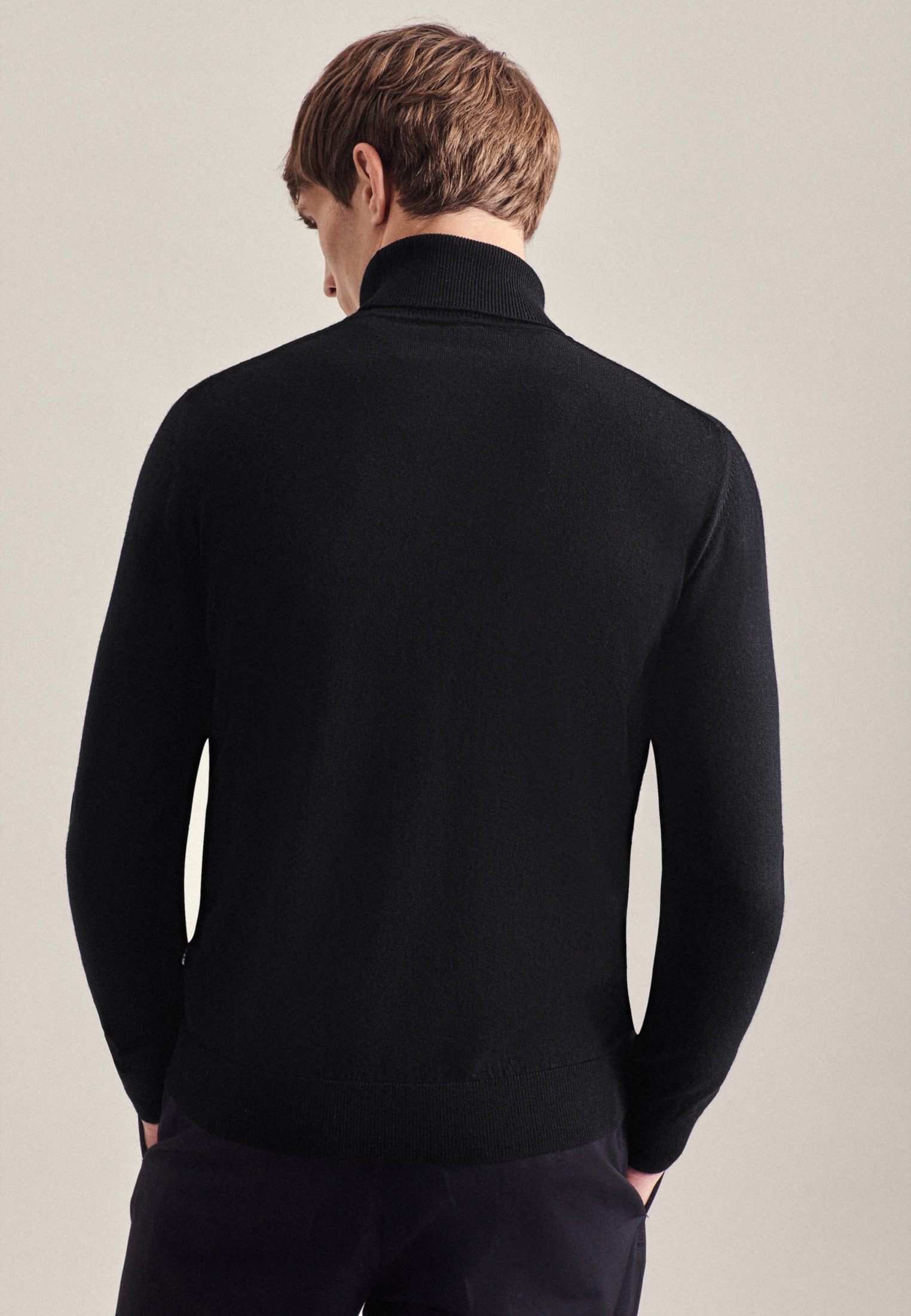 seidensticker Strickpullover »Schwarze Rose«, 1/1 Rundhals Uni