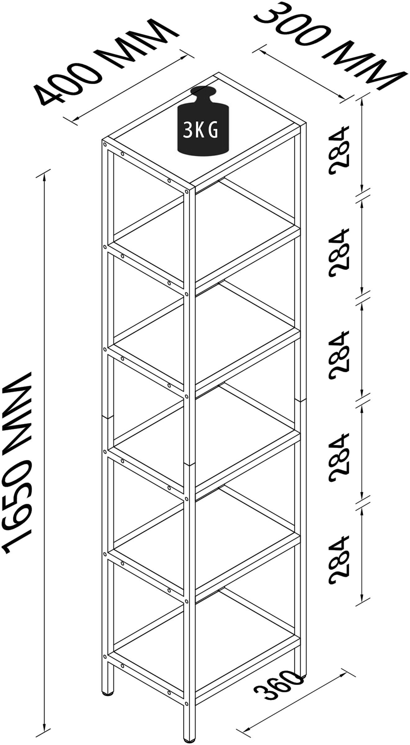 VCM Standvitrine »Metall Stand Vitrine Regal Vinali M«