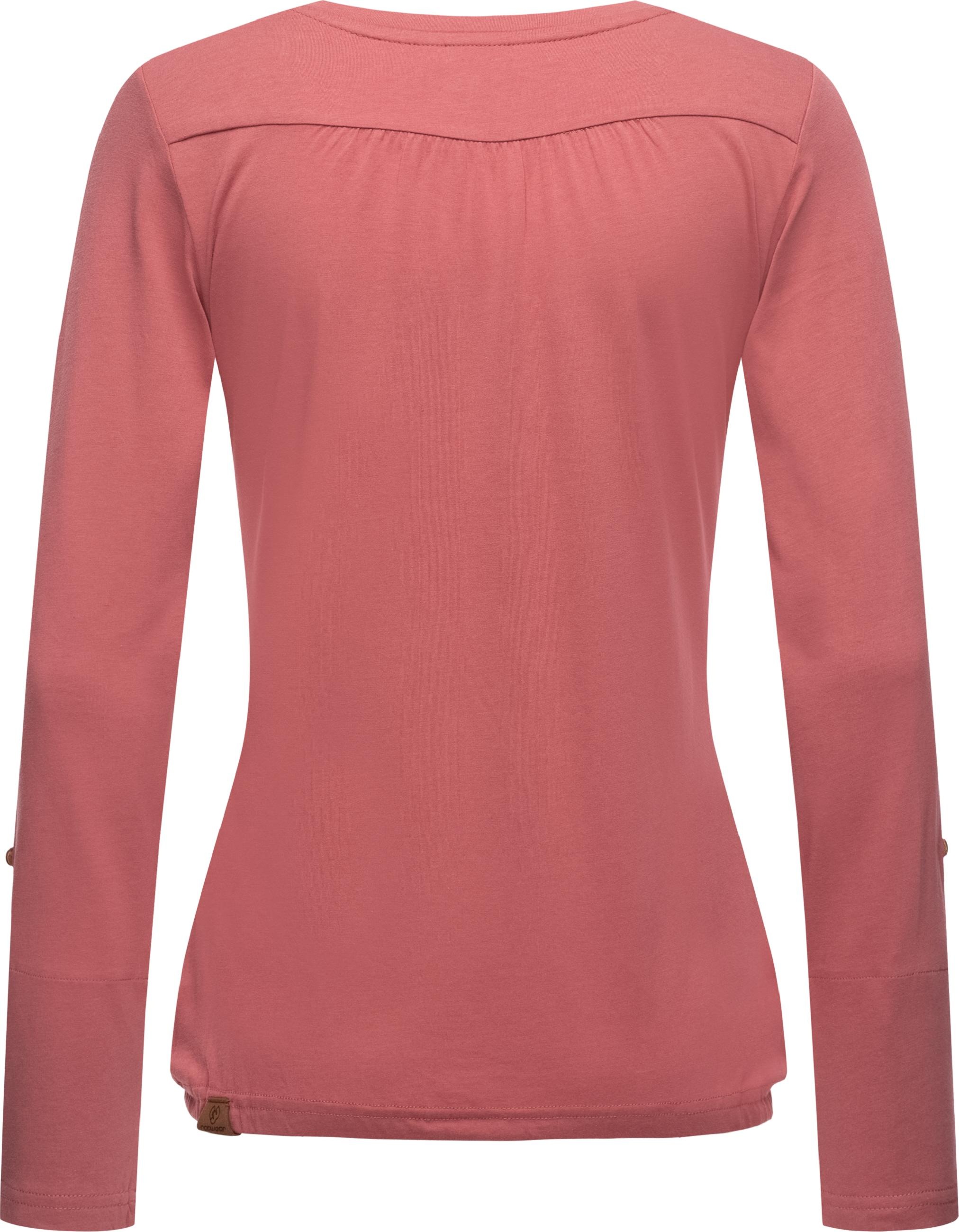 Ragwear Langarmshirt »Langarmshirt Pinchi«, Stylisches Damen Longsleeve mit Knöpfen
