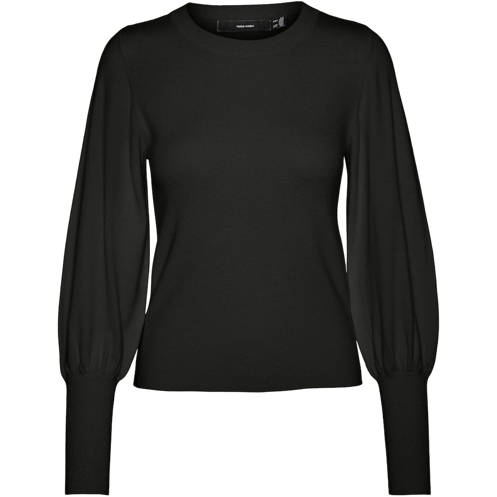 Vero Moda Rundhalspullover »VMHOLLYKARISPUFF LS O-NECK PULLOV GA BOO«