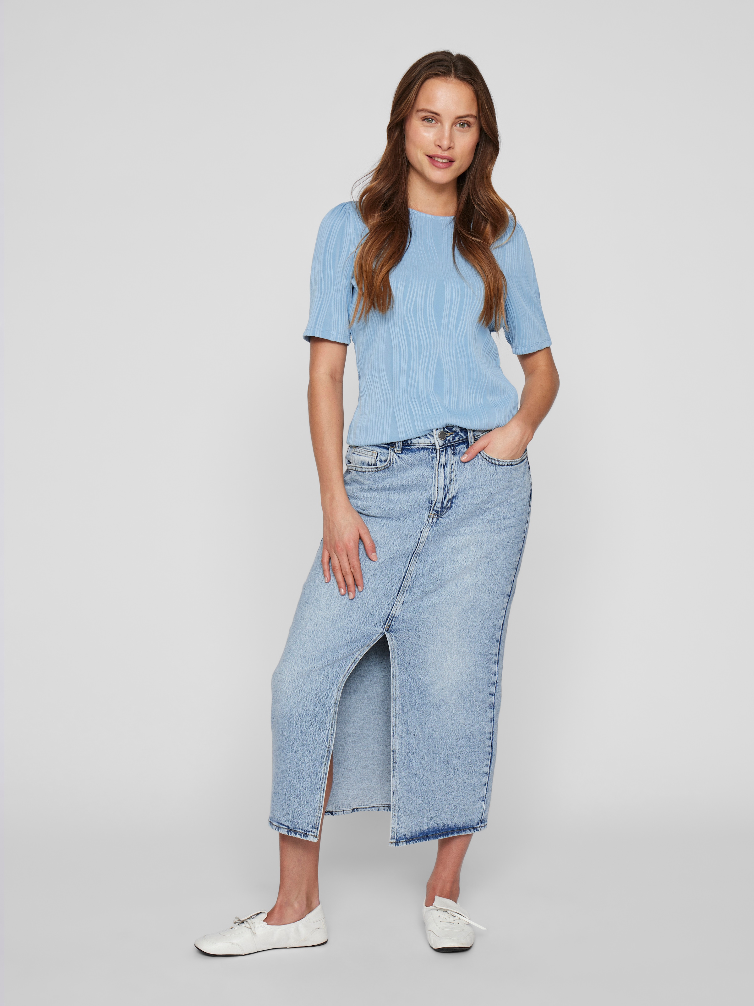 Vila Jeansrock »VIJAF HW MIDI DENIM SKIRT-NOOS«