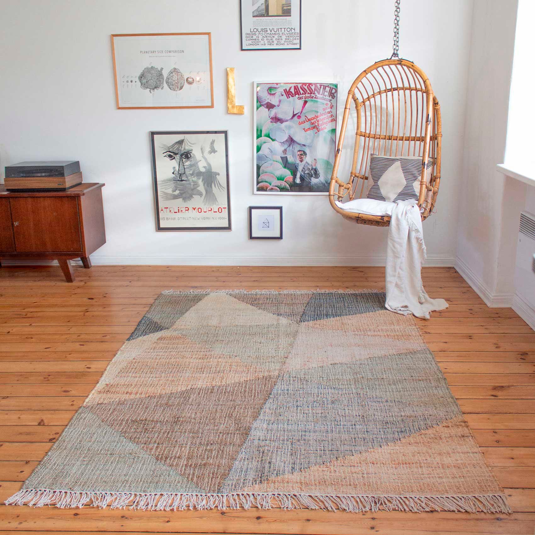 Green Looop Teppich »Vincent GL-82111«, rechteckig, Naturfaser Teppich aus  Jute mit Baumwolle, mit Fransen, Wohnzimmer online bei OTTO | Kurzflor-Teppiche