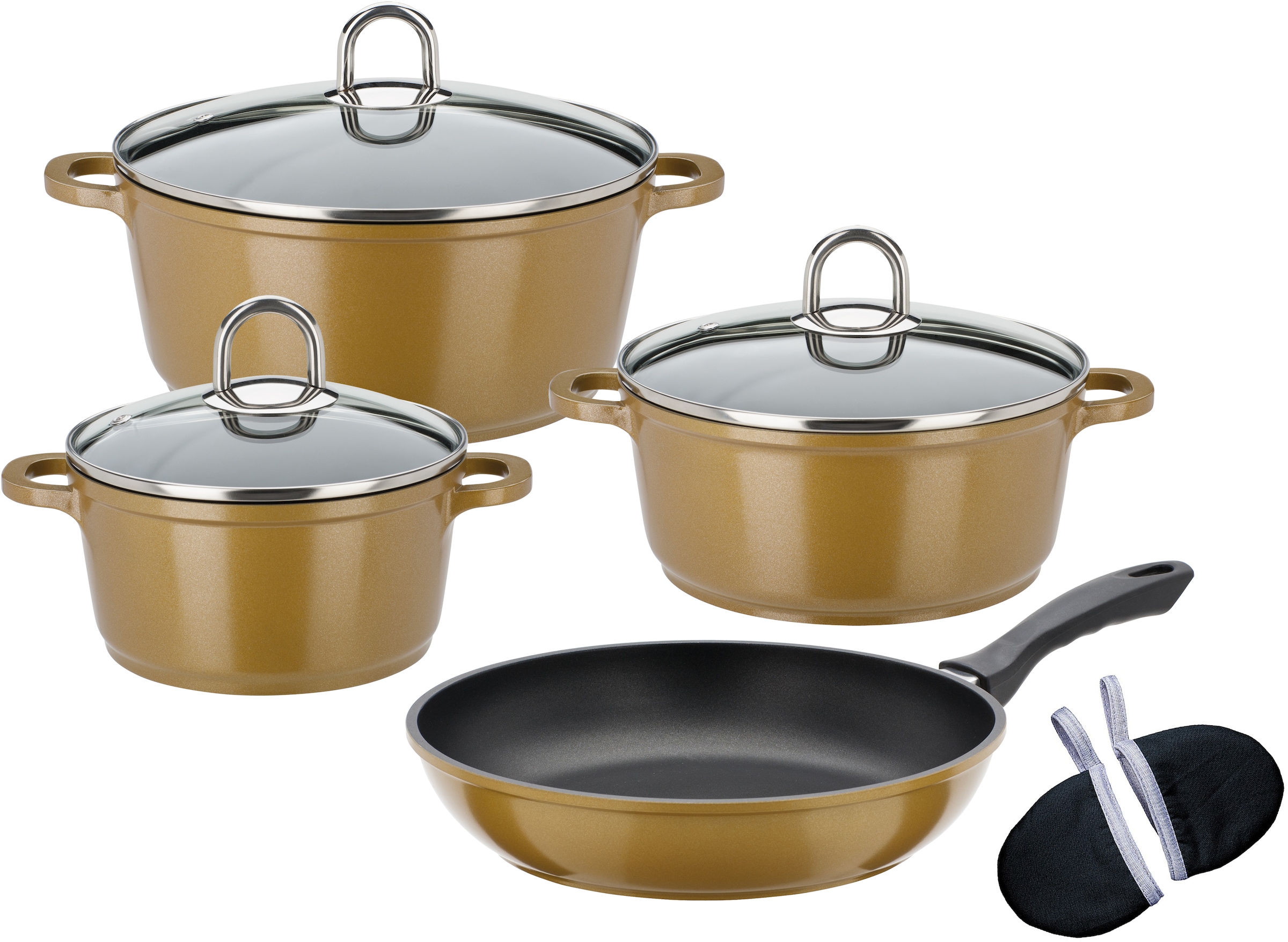 GSW Topf-Set »Gourmet Premium Color«, Aluminiumguss, (Set, 9 tlg.),  Induktion online bei OTTO