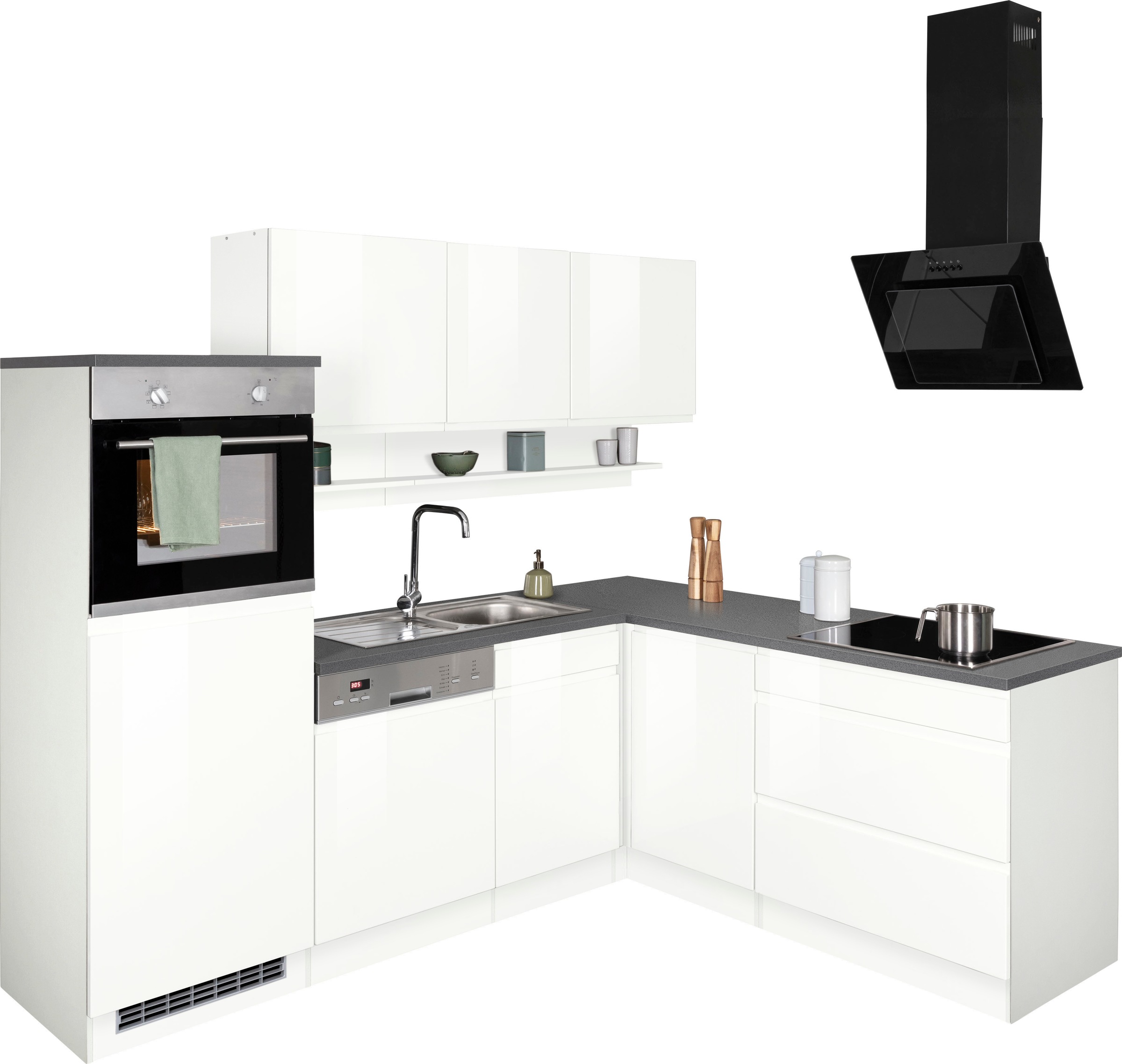 KOCHSTATION Winkelküche »KS-Virginia«, Stellbreite 230/190 cm, mit E-Geräten