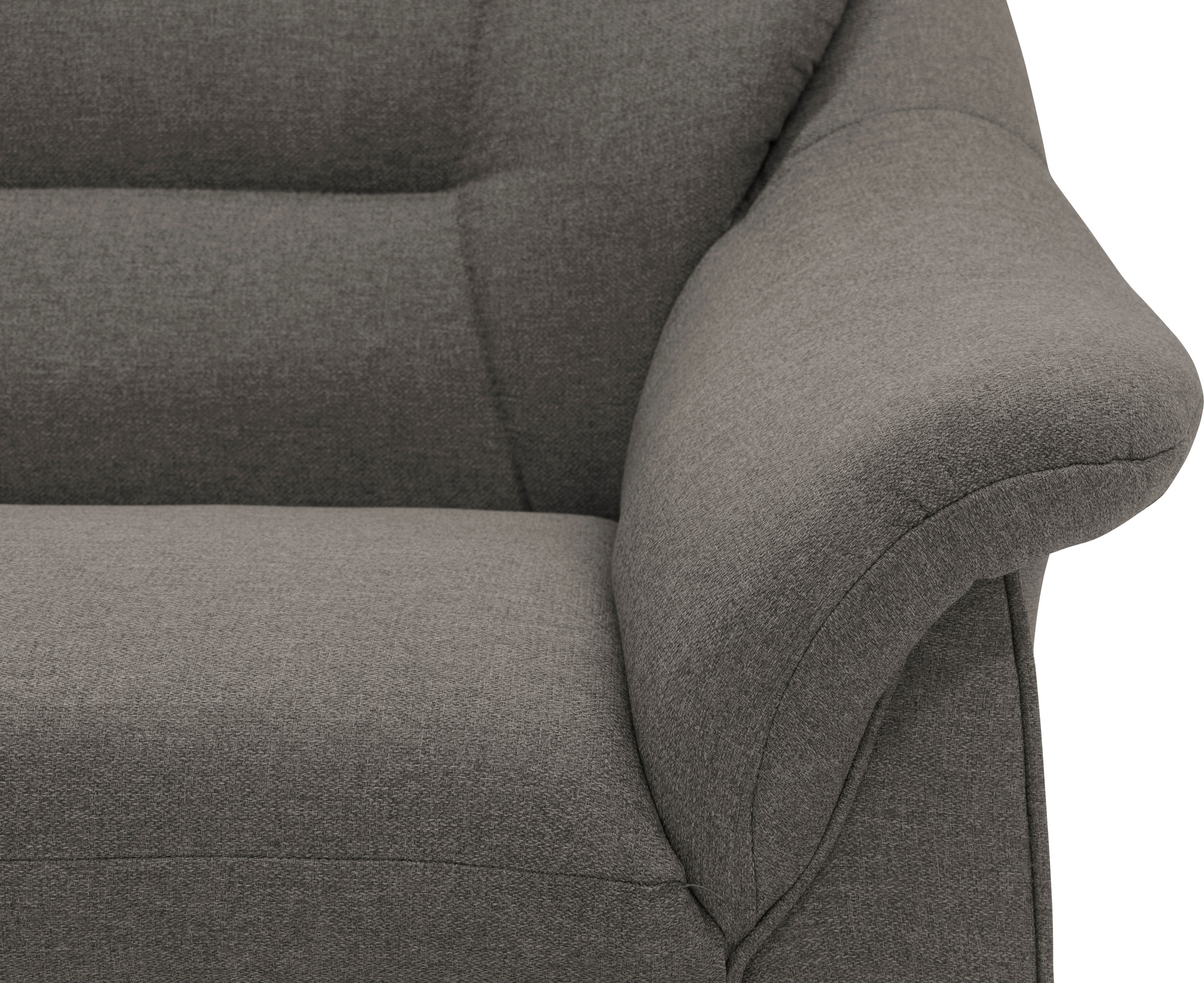 DOMO collection Ecksofa »Faenza für kleine Räume, Stellmaße 232,176cm, komfortabel, L-Form«, mit Ottomane, zeitlos, elegante Armlehnen, wahlweise mit Bettfunktion