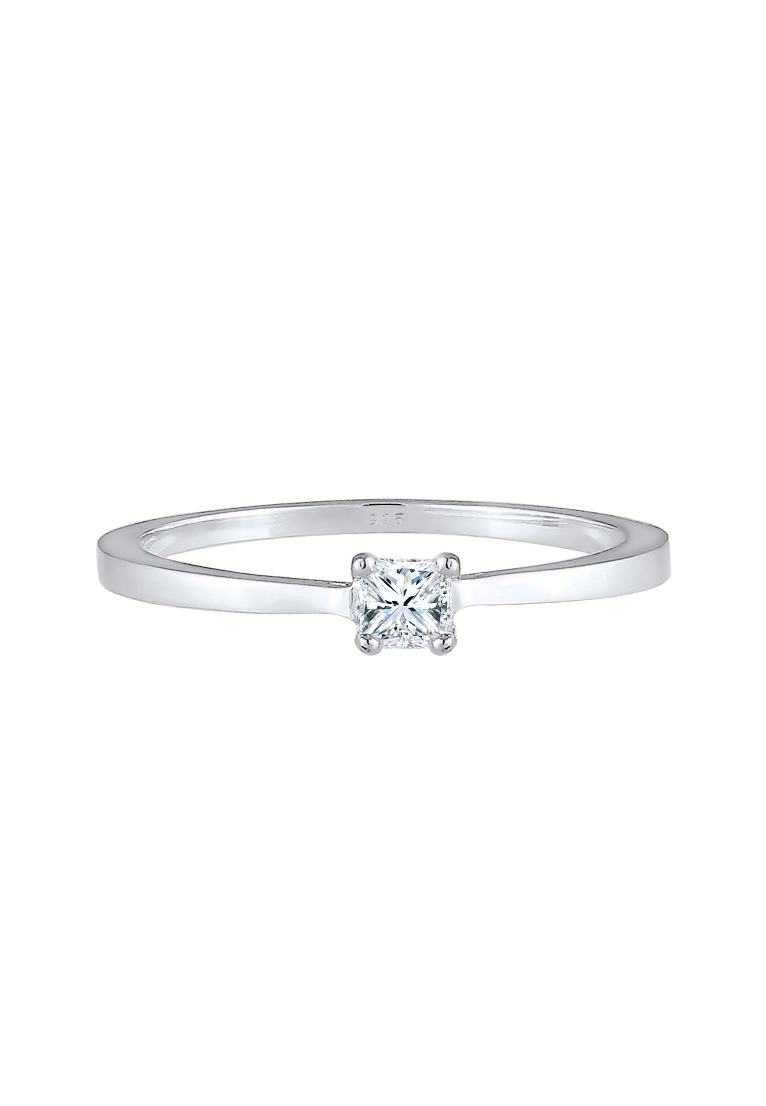 Elli DIAMONDS Verlobungsring »Ring Diamant 0.1 ct. Solitär Verlobung 925 Silber«
