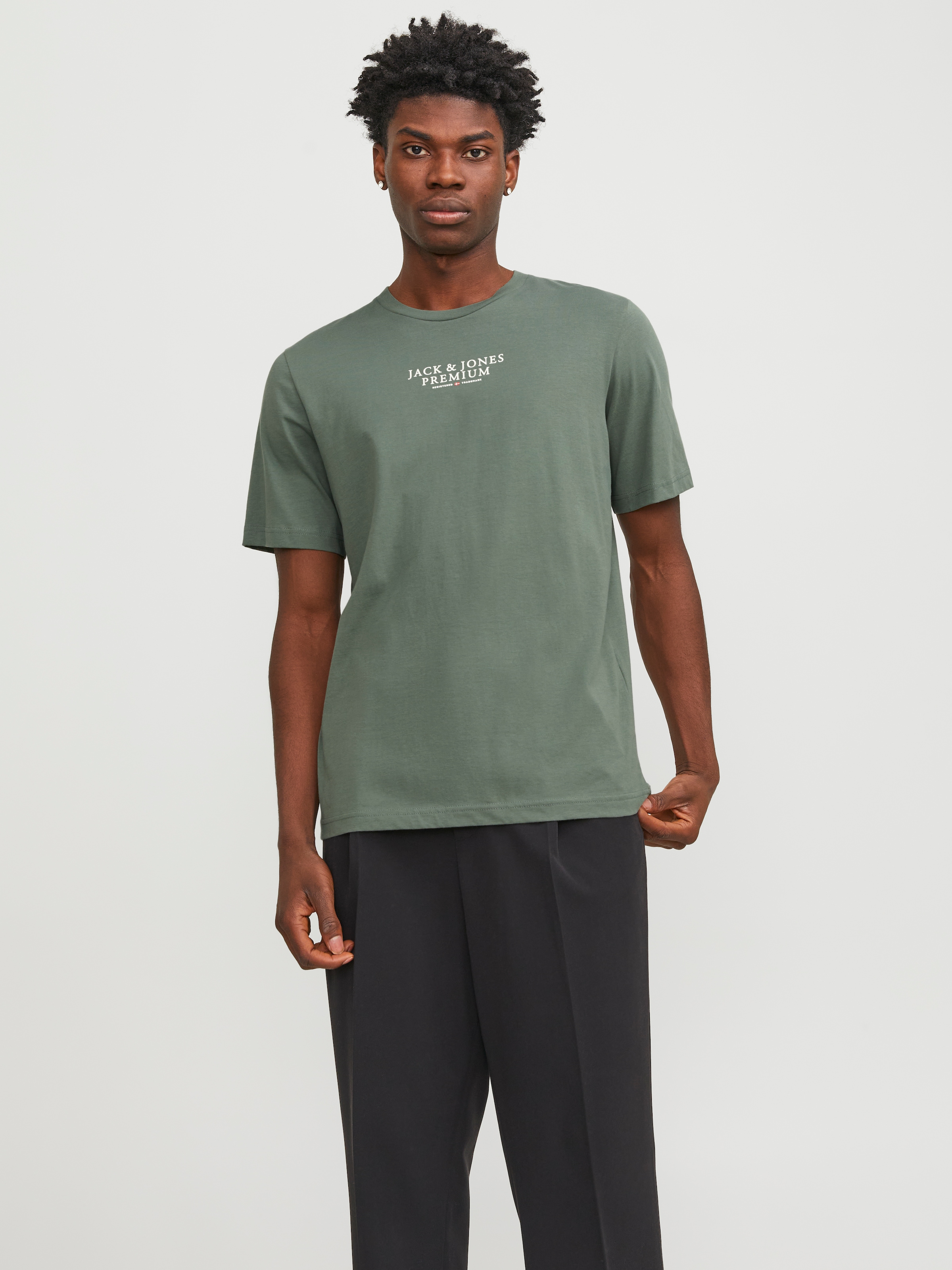 Jack & Jones Rundhalsshirt »JPRBLUARCHIE TEE CREW NECK« mit Logo Print