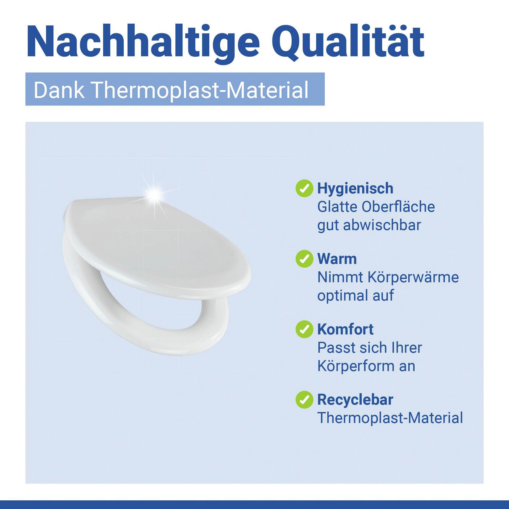 WENKO WC-Sitz »Ios« aus Thermoplast, recyclingfähig, bruchstabil