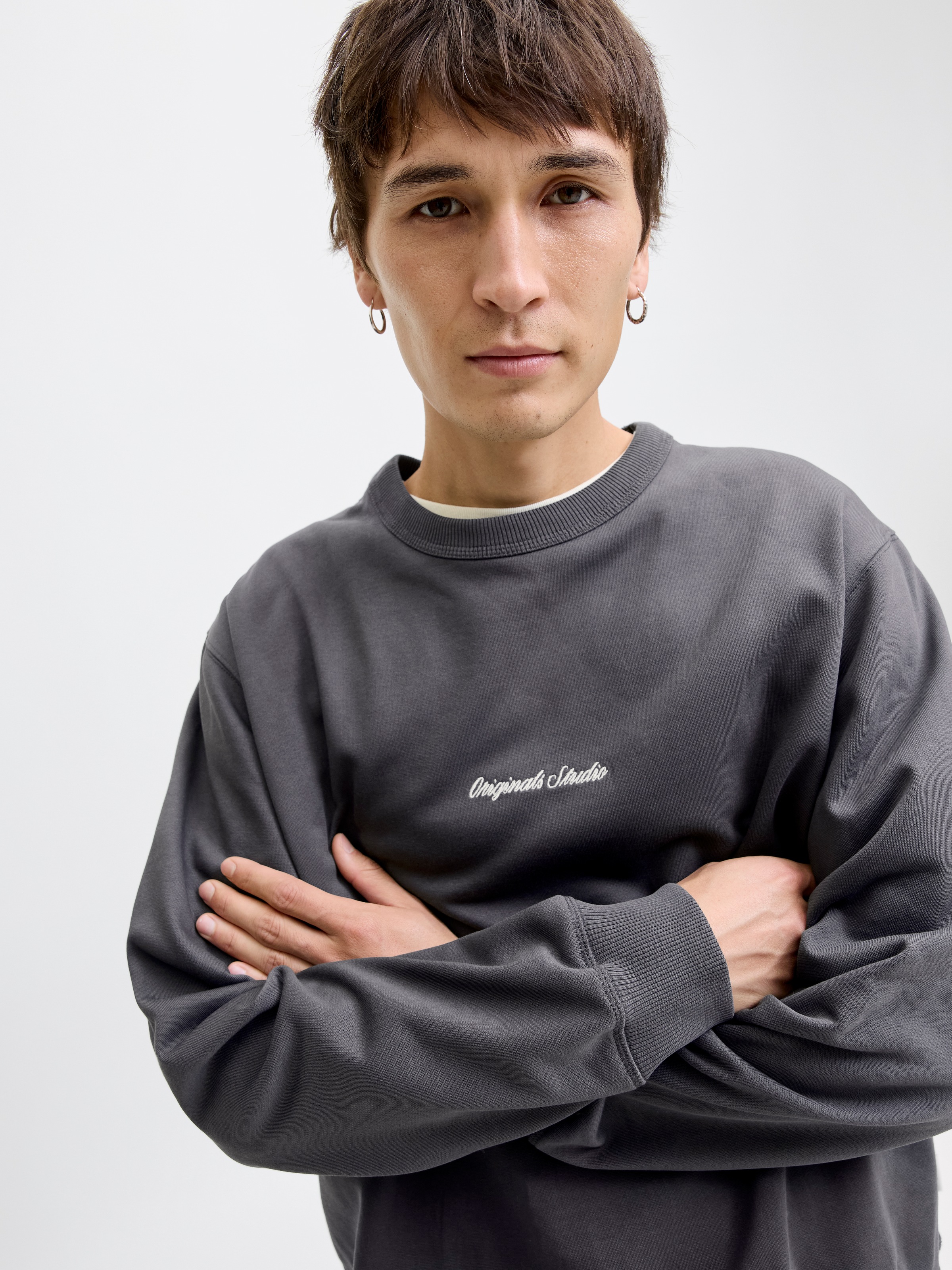 Jack & Jones Sweatshirt »JORNORREBRO EMB SWEAT CREW NOOS«, mit Logo Print
