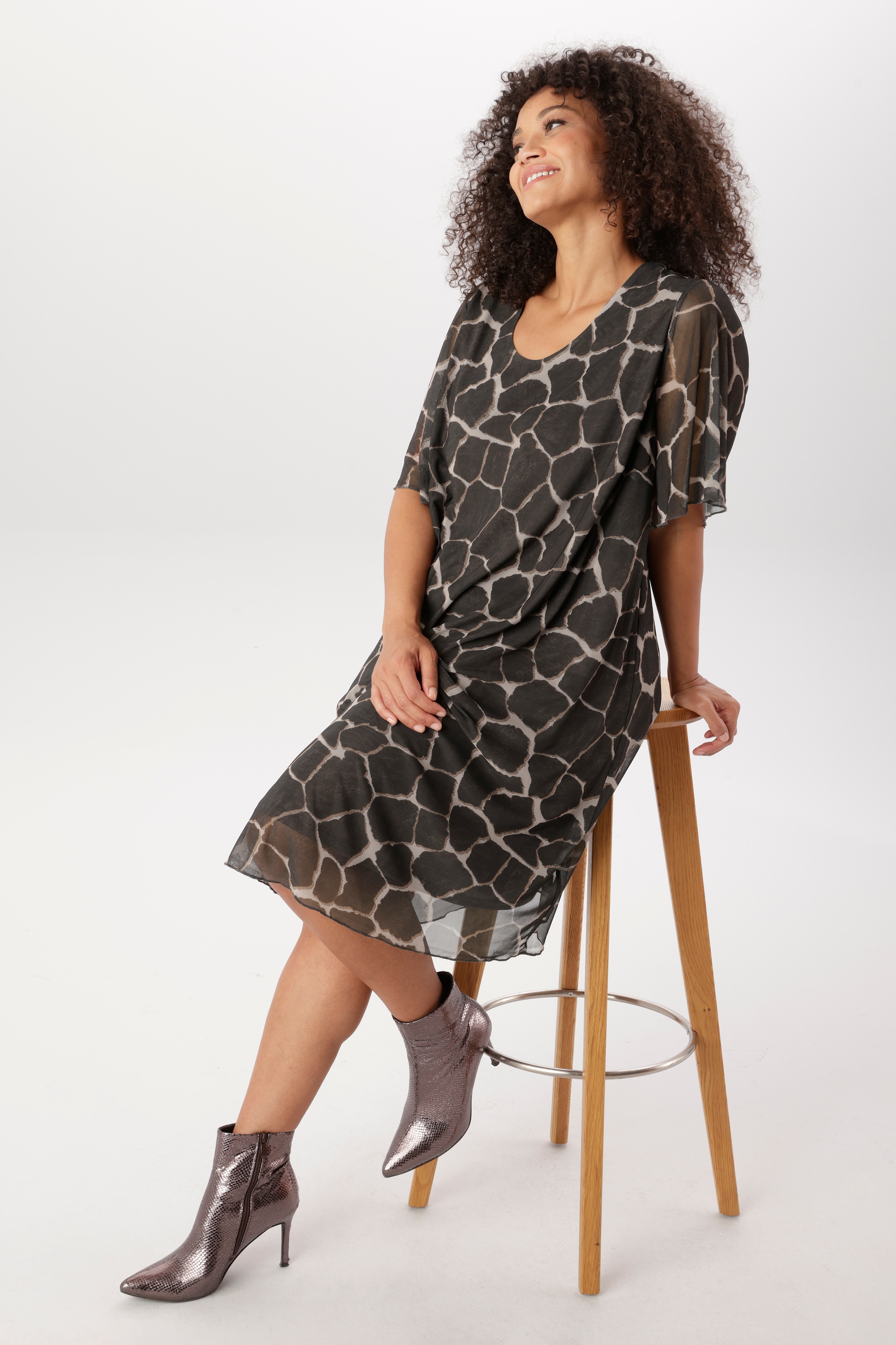 Aniston PLUS Meshkleid in trendigem Animalprint - NEUE KOLLEKTION