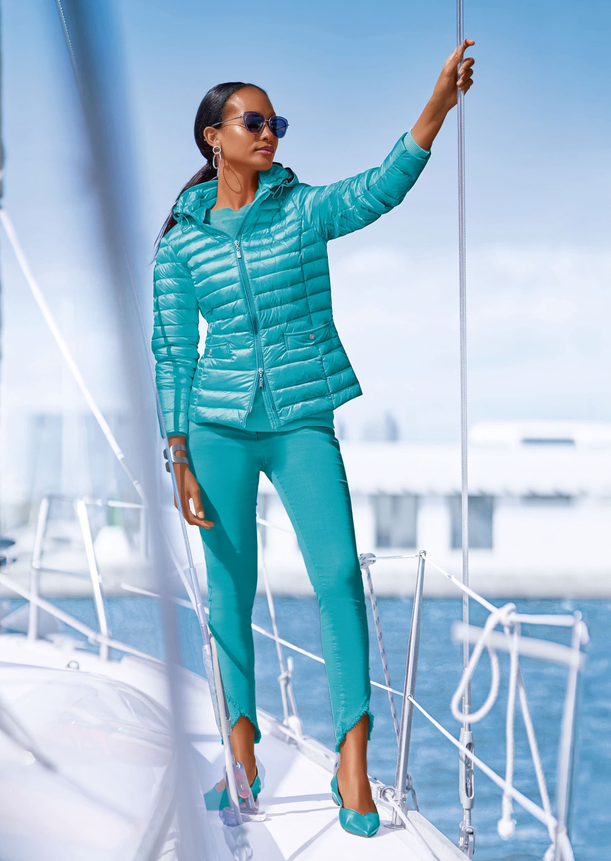 MADELEINE Regular-fit-Jeans »Jeans Verkürzte 5-Pocket-Hose mit Fransen«