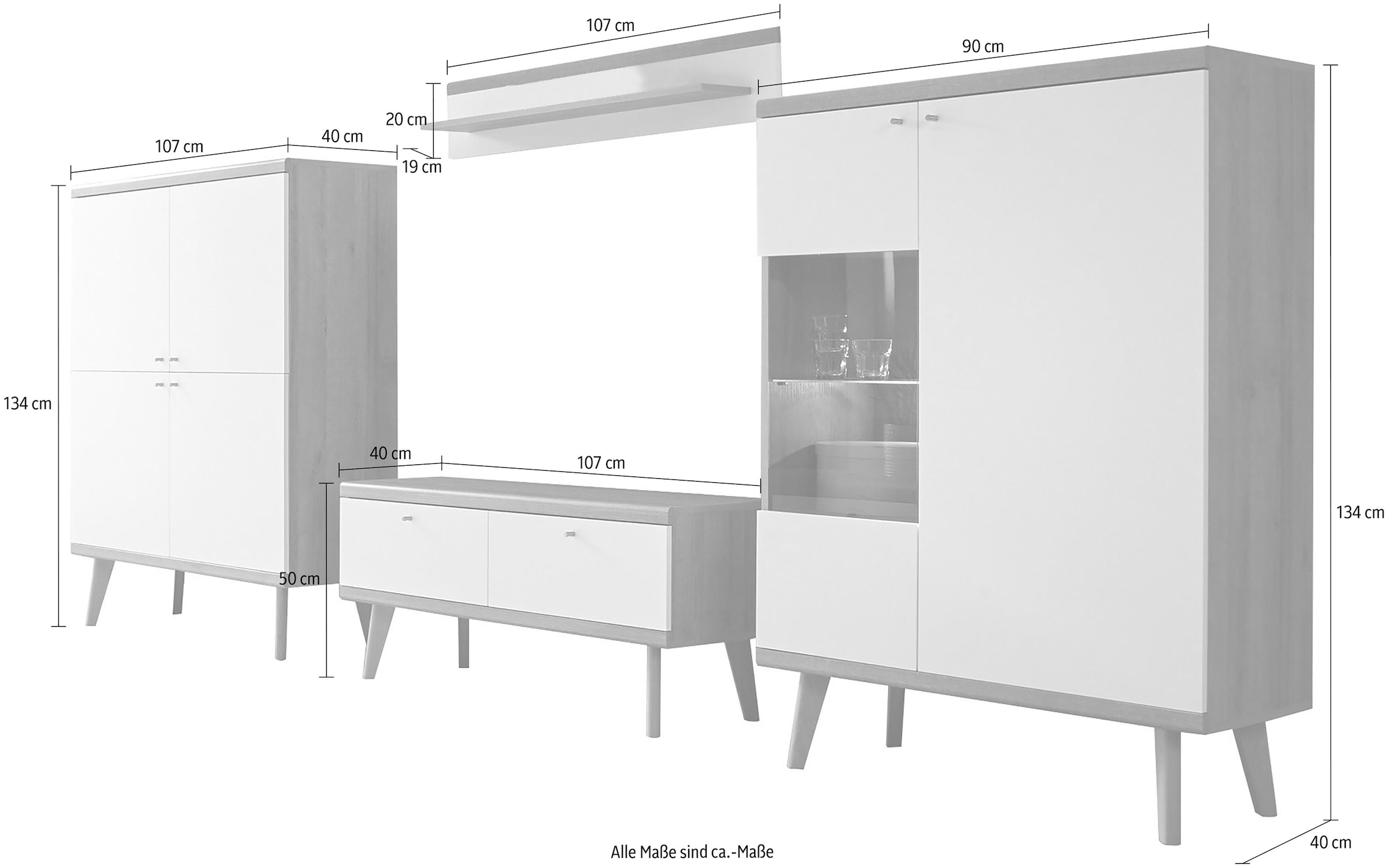 andas Wohnwand aus freundin »Merle«, Collection St.), Home der OTTO 4 bei (Set