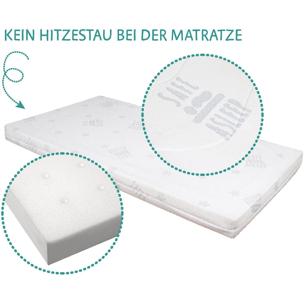 roba® Babybett »Room Bed, safe asleep®, Sternenzauber natur«, (4 tlg.)