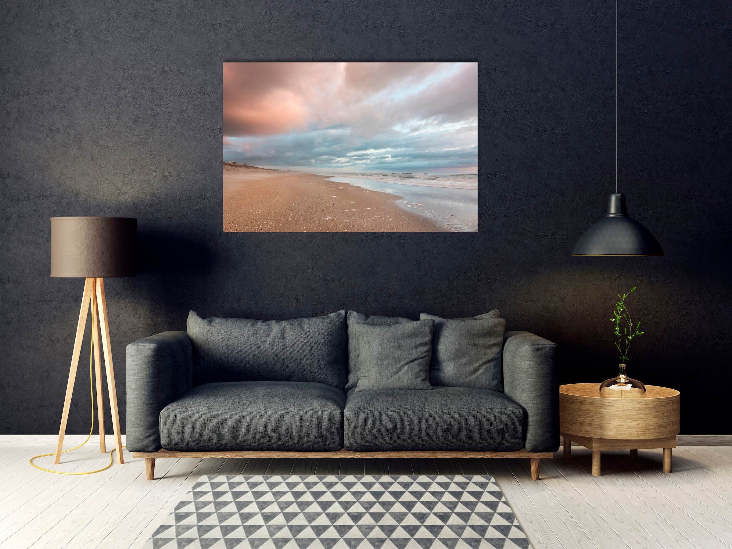 Queence Acrylglasbild »Exes« Strand 1 Stk. tlg. in beige, Größe B/H/T: 80 cm x 60 cm