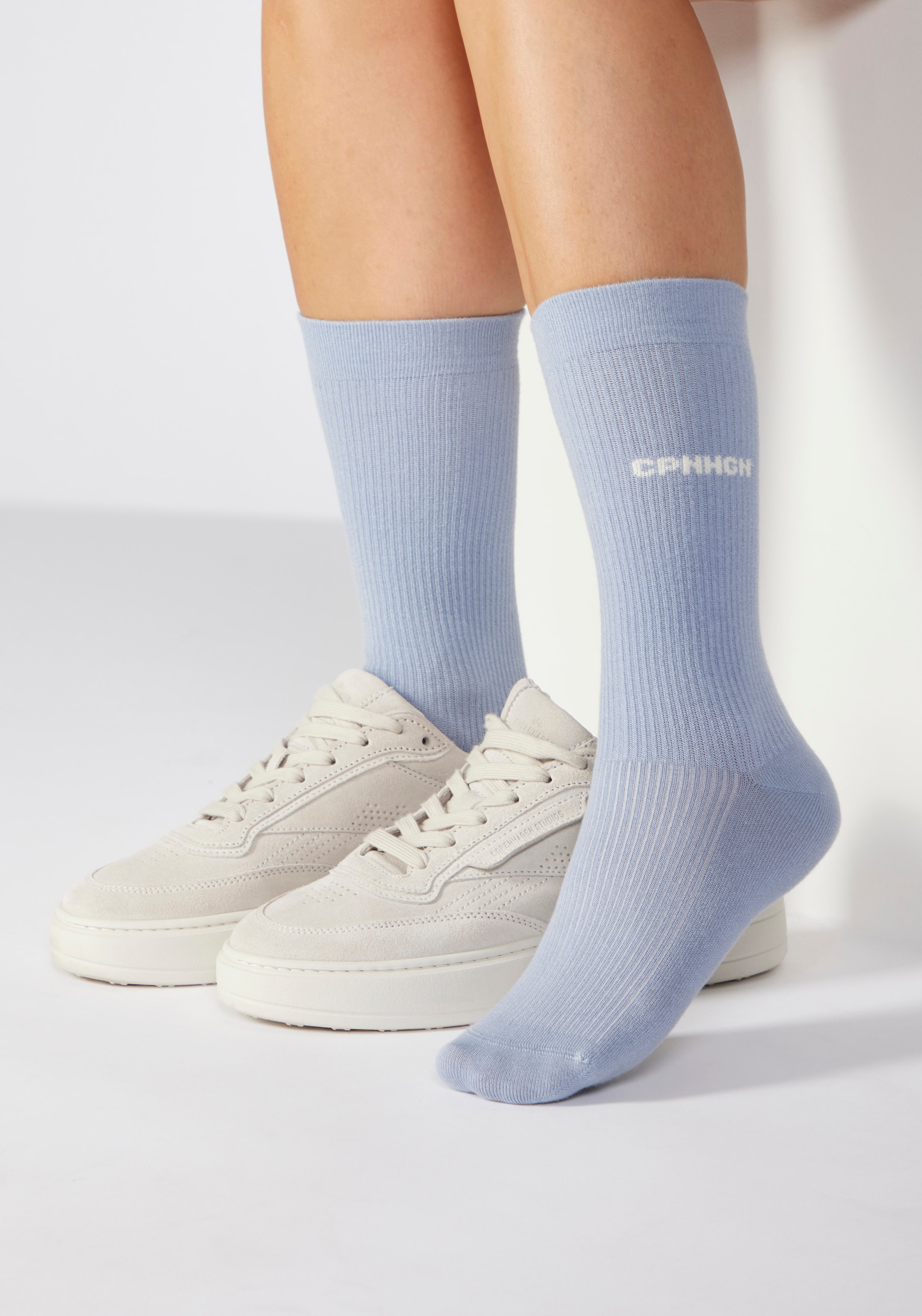Copenhagen Studios Basicsocken Packung, 3 Paar tlg. mit Rippstruktur und Stickerei