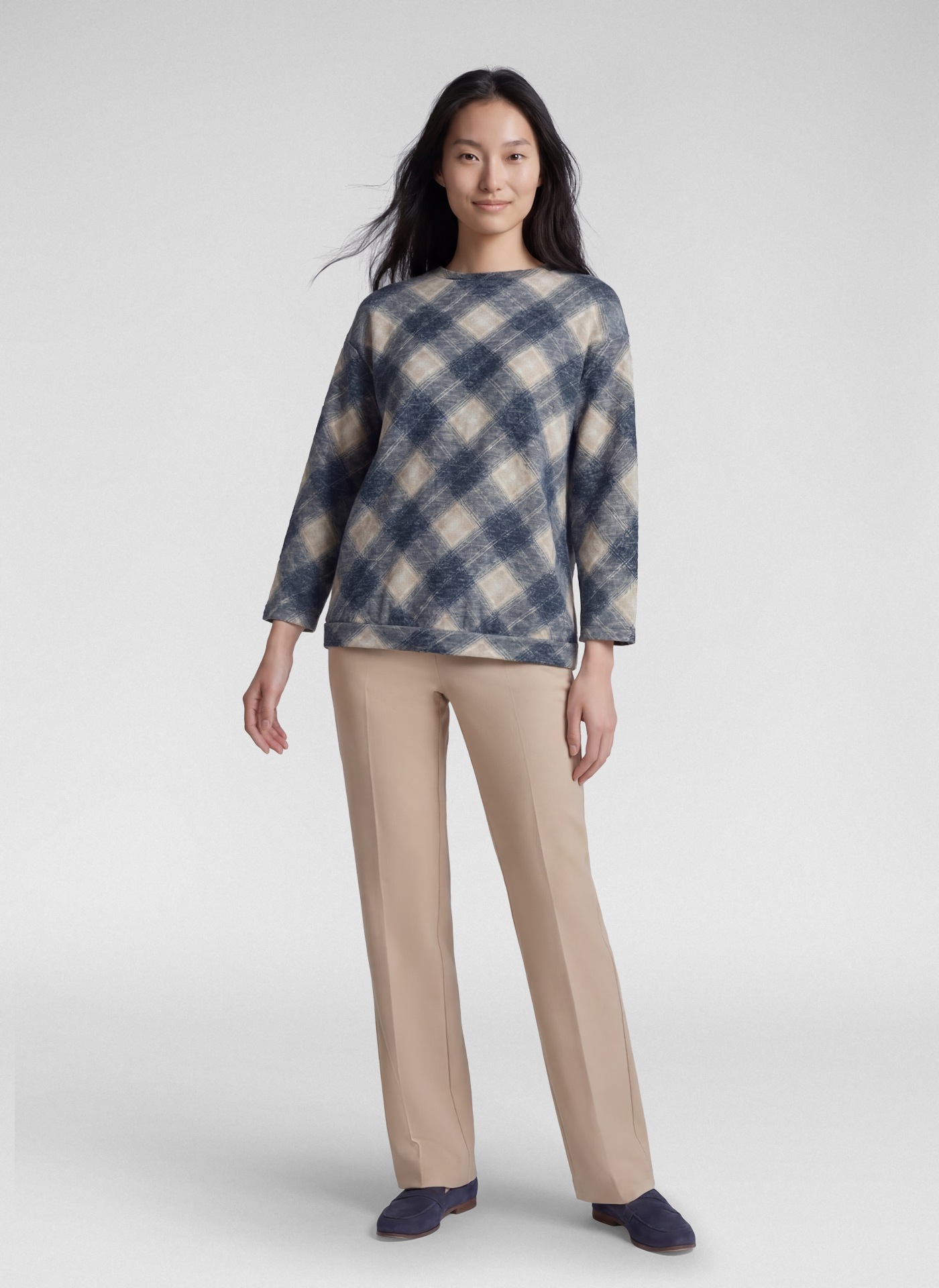 Rabe 3/4-Arm-Shirt im Karo-Look
