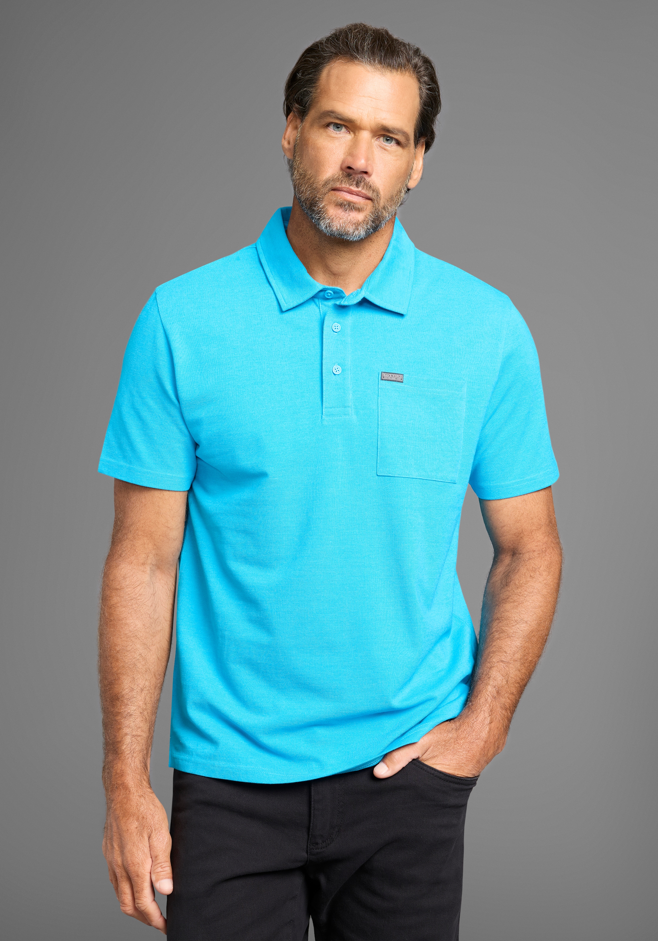 Man's World Poloshirt, mit Brusttasche