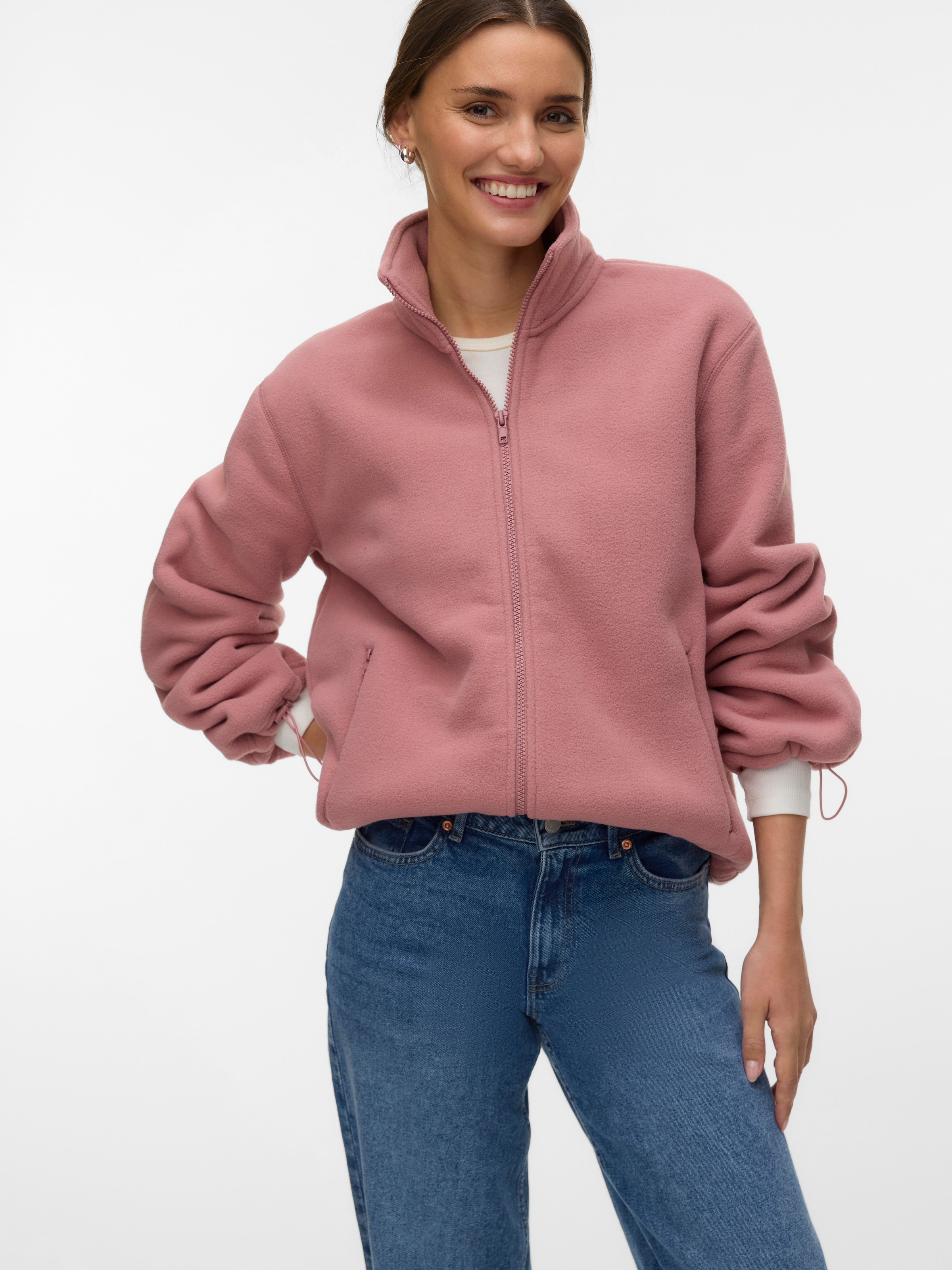 Vero Moda Fleecejacke »VMJANNIE LS FLEECE ZIP JACKET EXP« Kunstfaser