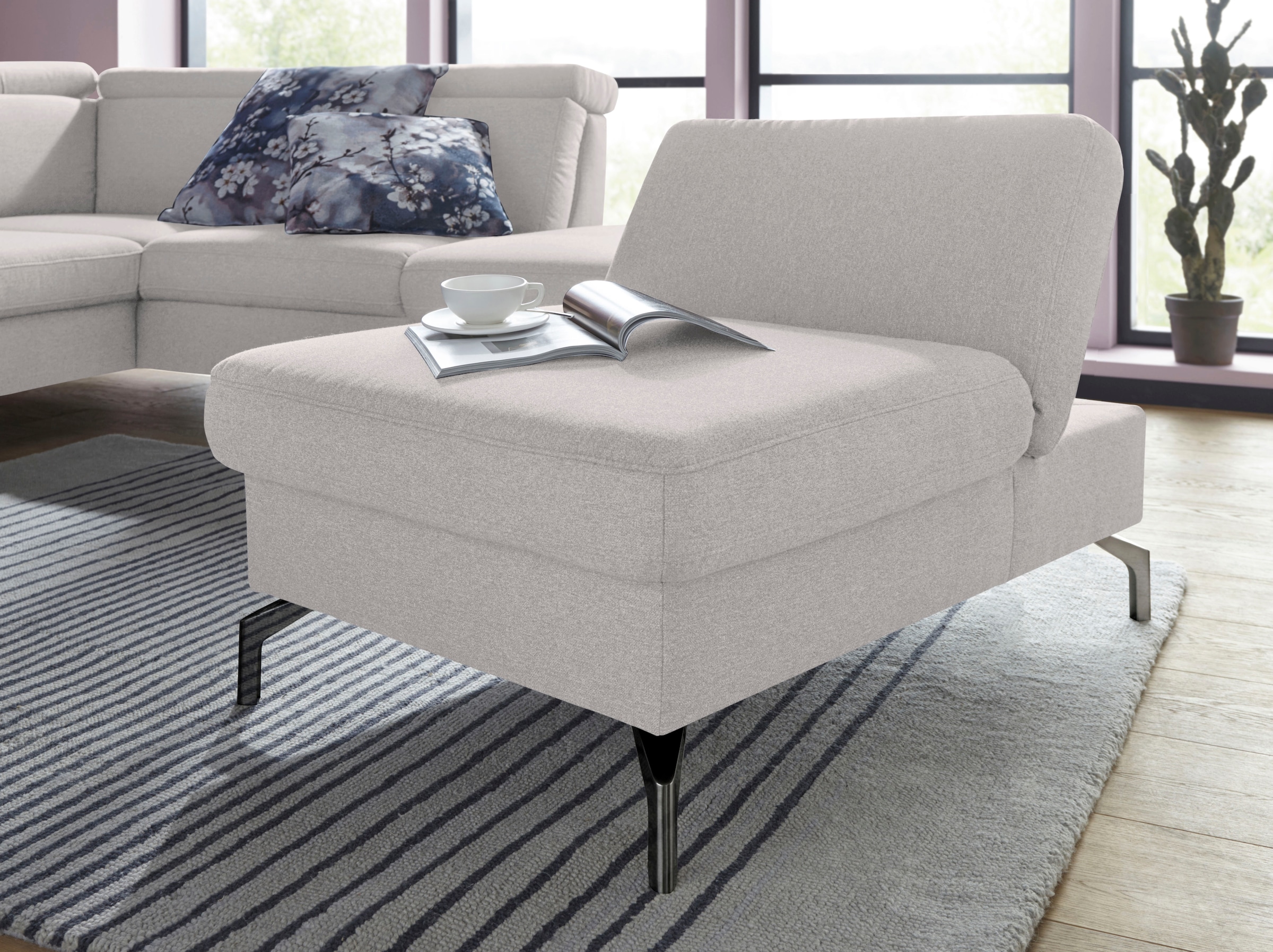 sit&more Hocker »Brisbane« Fußhöhe 12 cm, mit Federkern und Klappfunktion