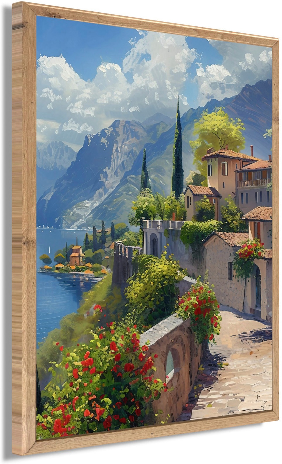 Bönninghoff Bild mit Rahmen »LAKE GARDA 40x50 cm – Natur Wandbild beruhigend«