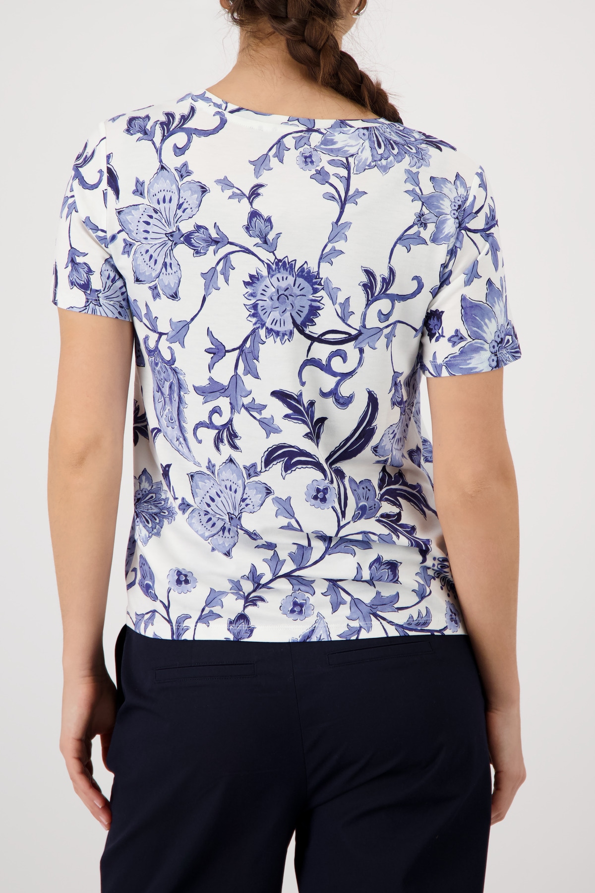 Monari T-Shirt »Shirt Blumendruck allover« Regular fit mit Blumenmuster