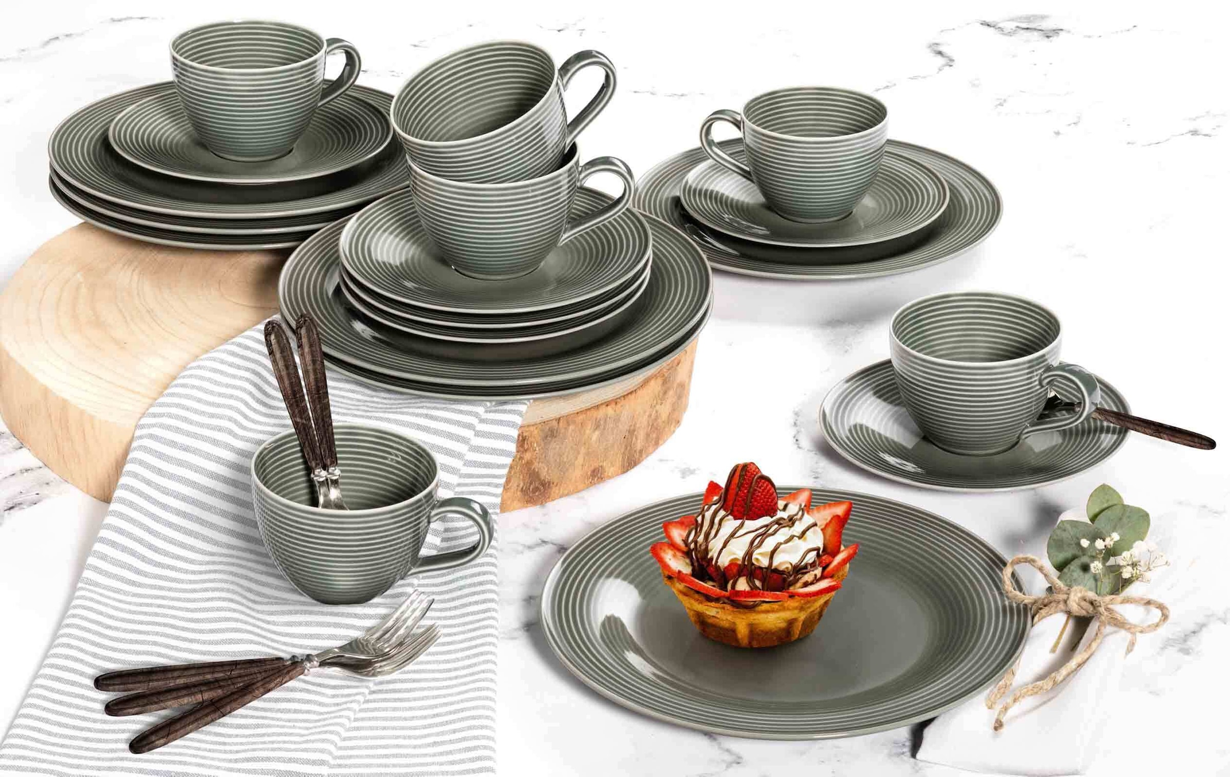 Seltmann Weiden Geschirr-Set »Kaffeeservice Beat Color Glaze 18er Set«