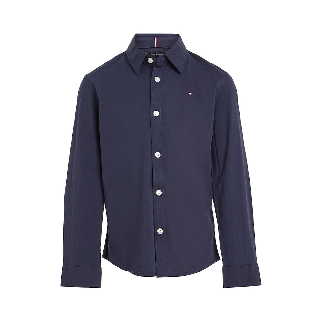 Tommy Hilfiger Langarmhemd »SOLID STRETCH POPLIN SHIRT L/S«