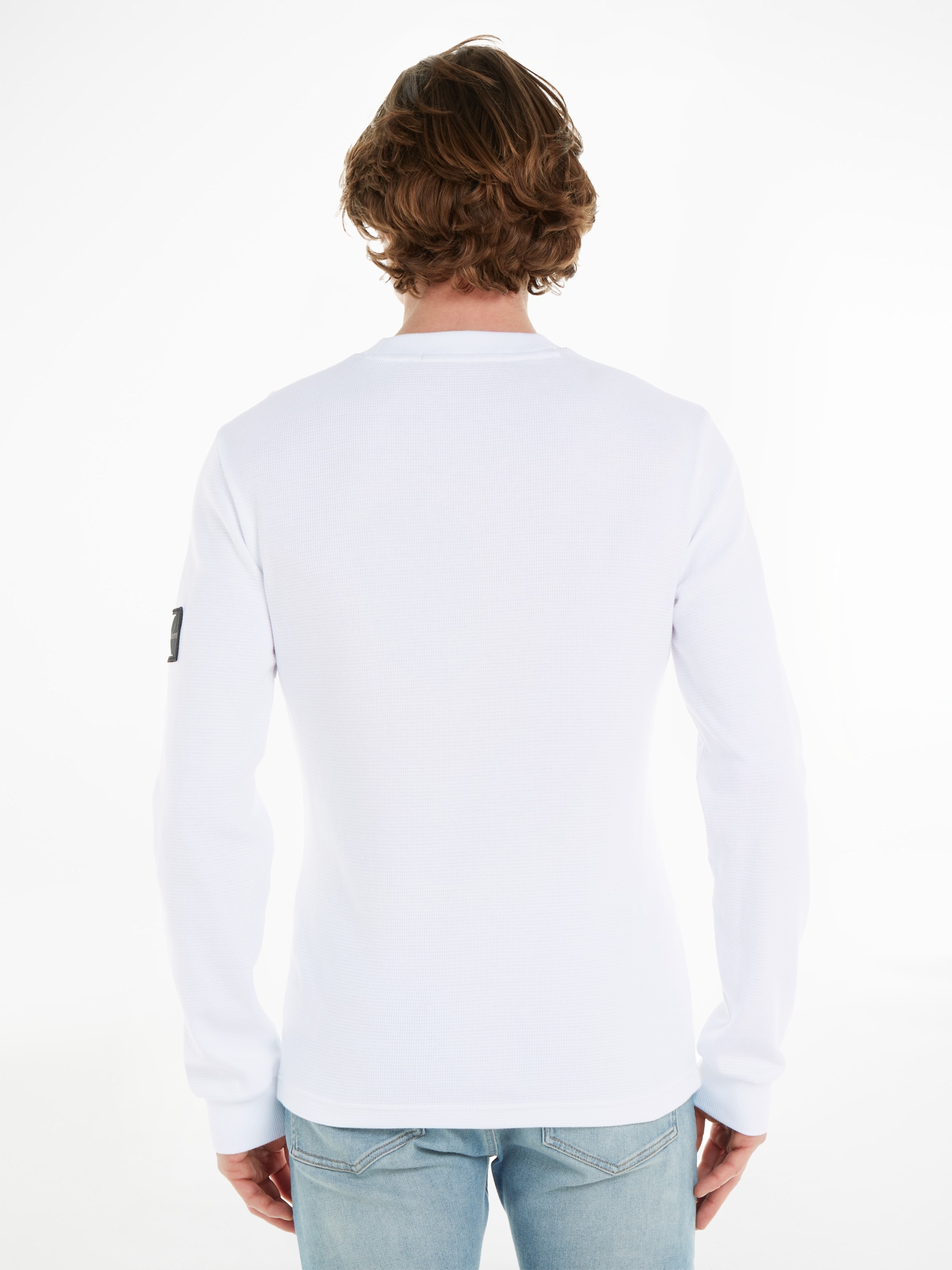 Calvin Klein Jeans Langarmshirt »BADGE WAFFLE LS TEE«, mit Logopatch