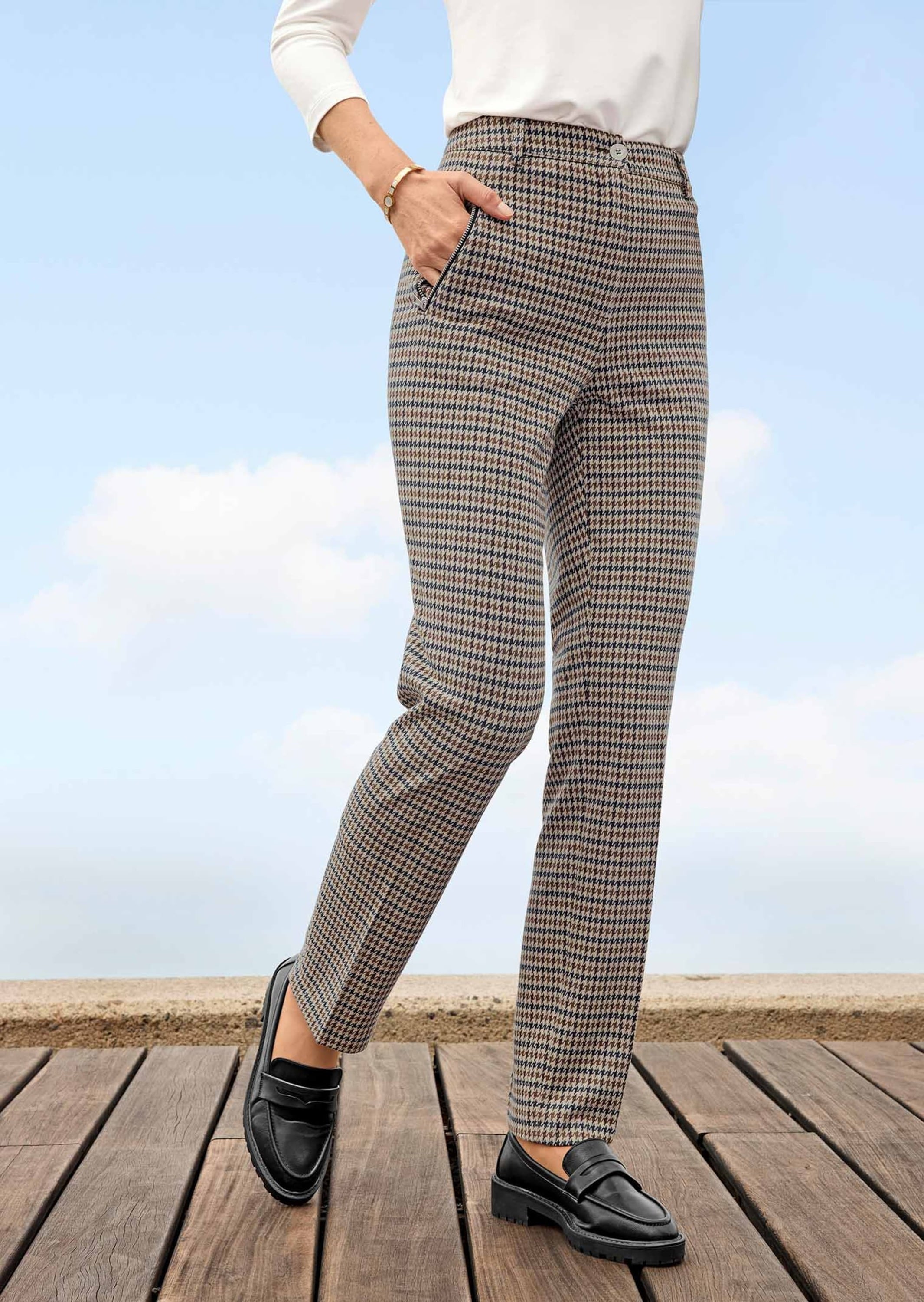 GOLDNER 2-in-1-Hose »Hose in weicher, stretchbequemer Qualität«