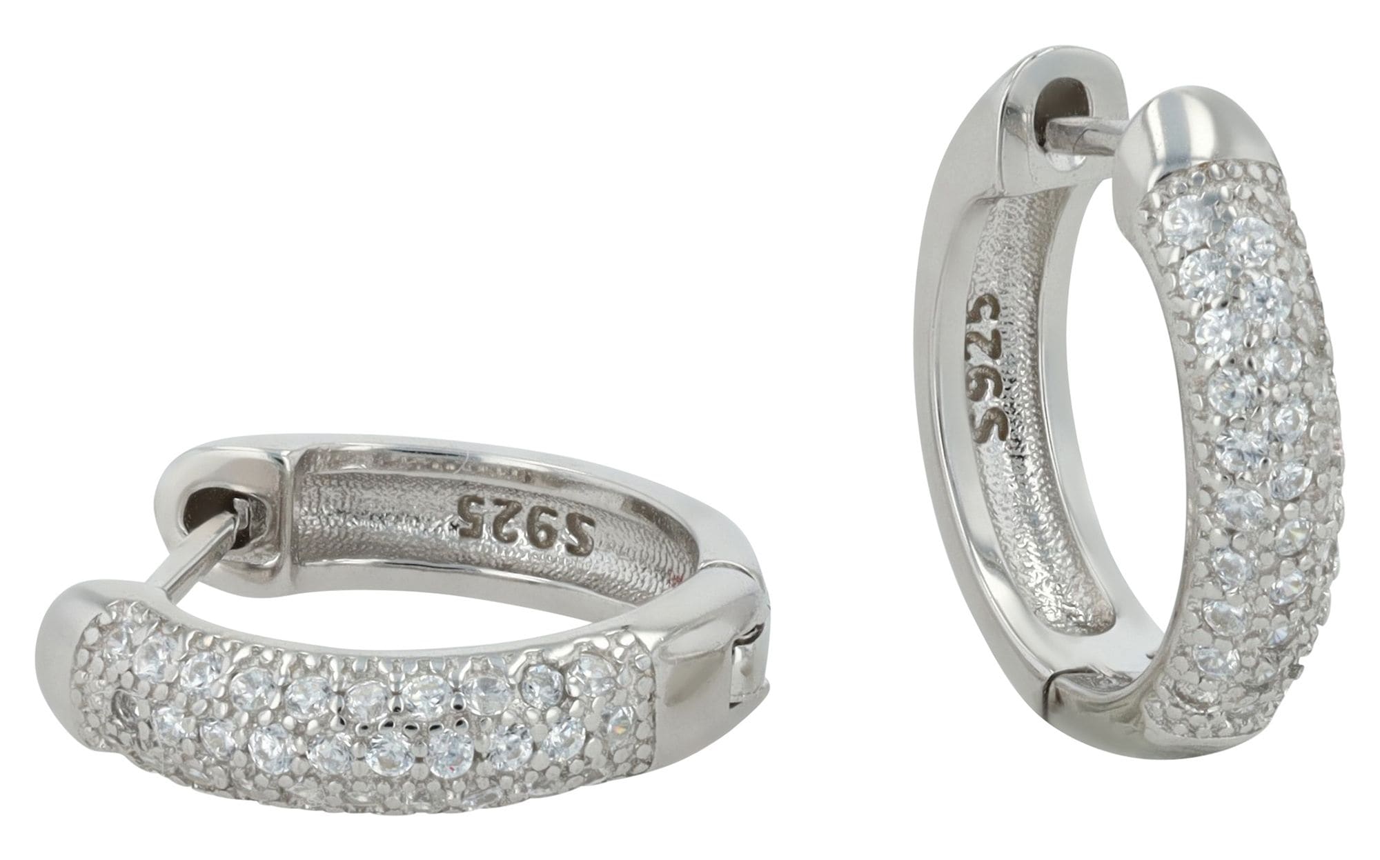 Adelia´s Paar Creolen »Damen Ohrringe ¿ Klappcreole aus 925 Silber«