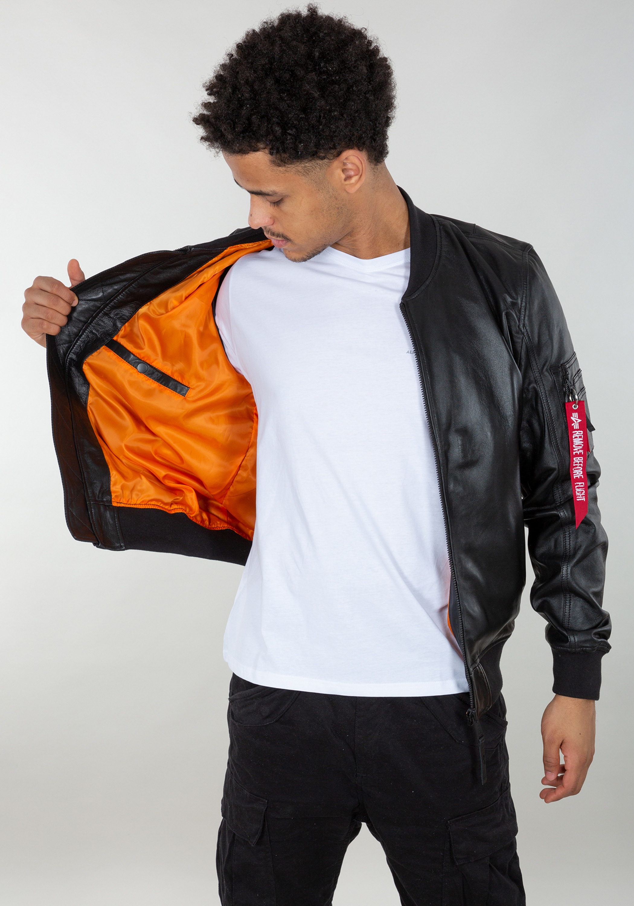 Alpha Industries Bomberjacke »Alpha Industries Men - Bomber Jackets MA-1 Leather LW II«
