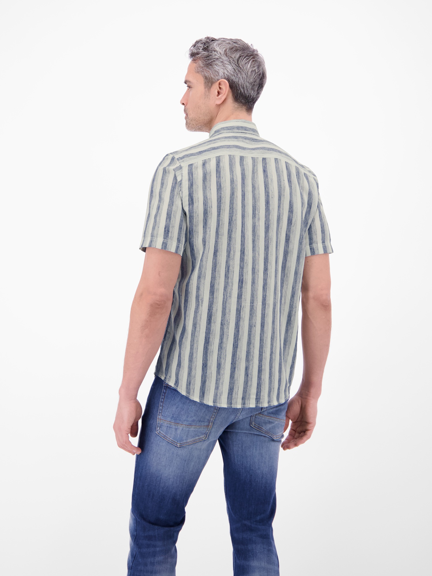 LERROS Kurzarmhemd »Kurzarmhemd gestreift und atmungsaktiv«