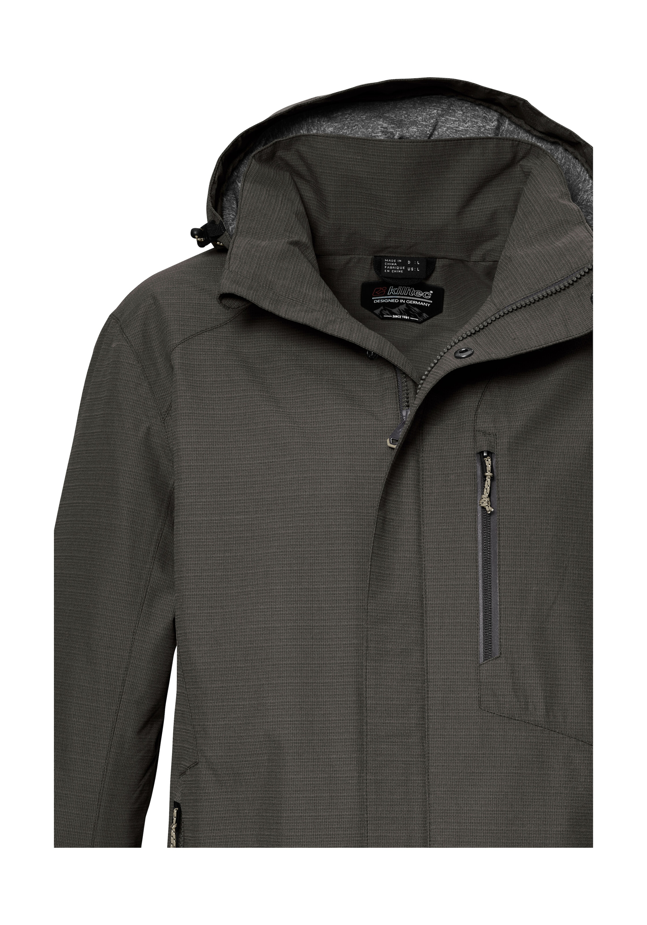 Killtec Funktionsjacke »KOS 256 MN JCKT« Wasser- und winddichte Herrenjacke, atmungsaktiv, abnehmbare Kapuze