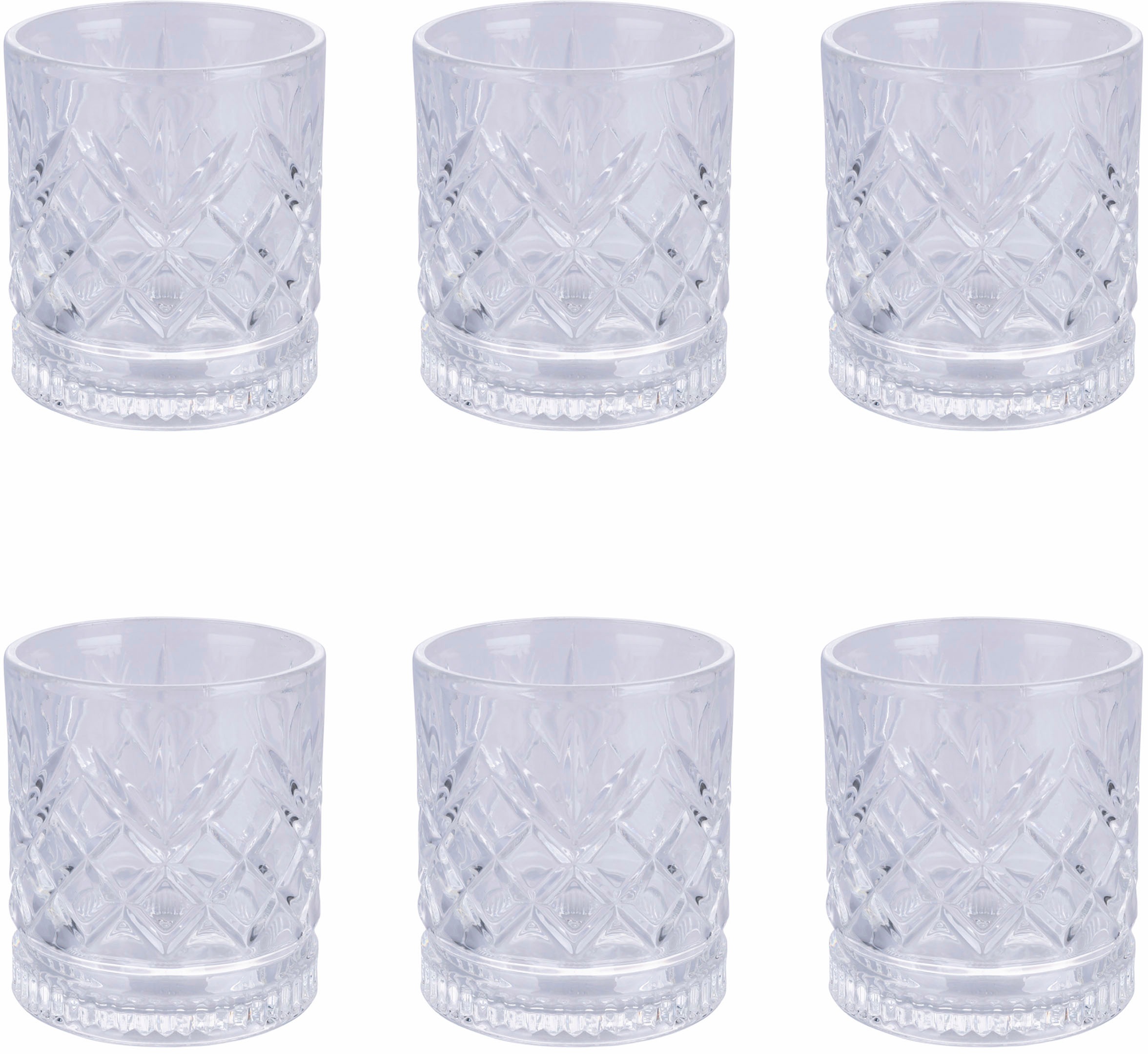 Villa d'Este Gläser-Set »Classic Flowers«, (Set, 6 tlg.), Wassergläser-Set, 6-teilig, Inhalt 400 ml