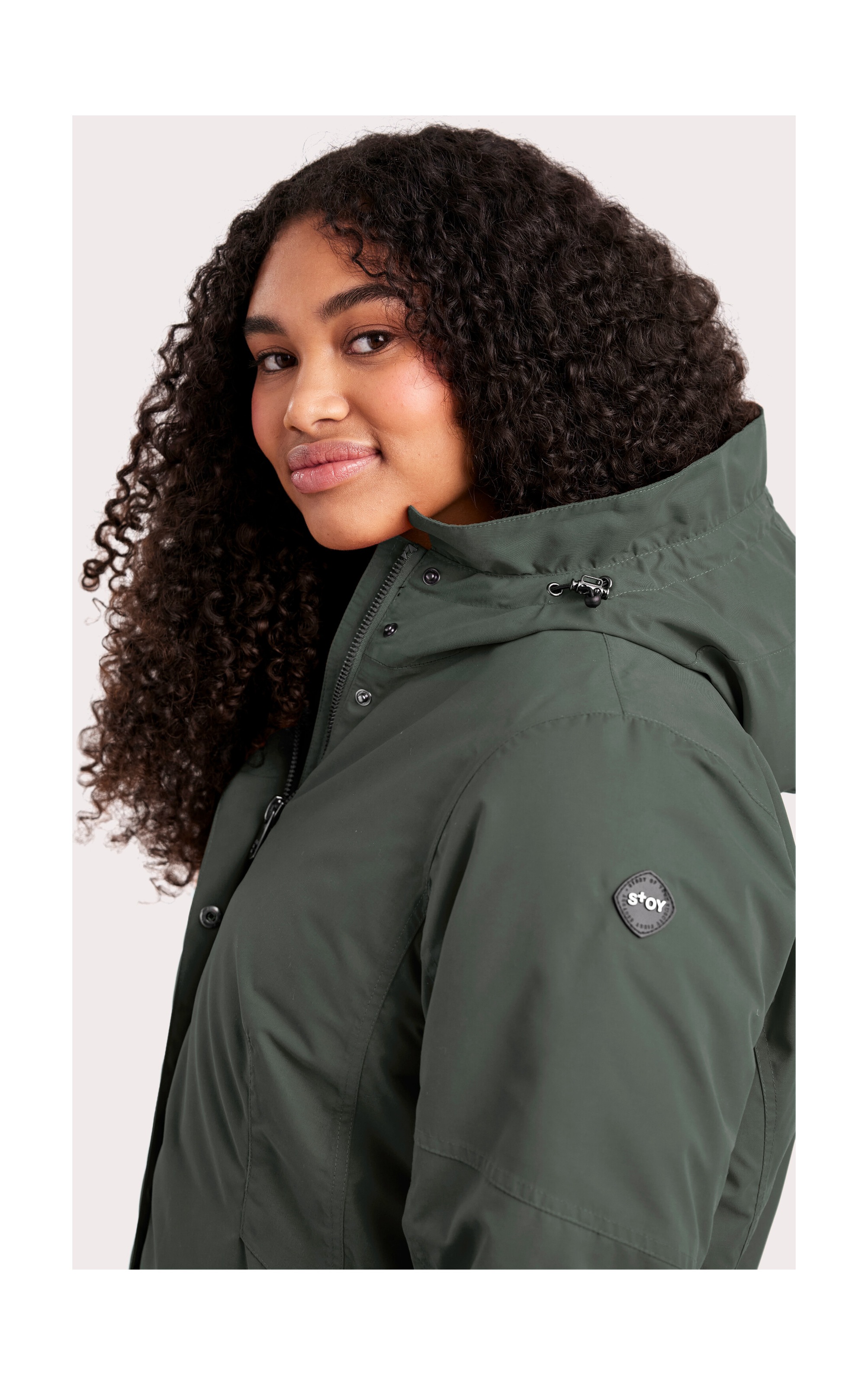 STOY Funktionsjacke »STW 4 WMN JCKT« Wasserdicht, atmungsaktiv, mit Teddy Fleece, abnehmb. Kapuze