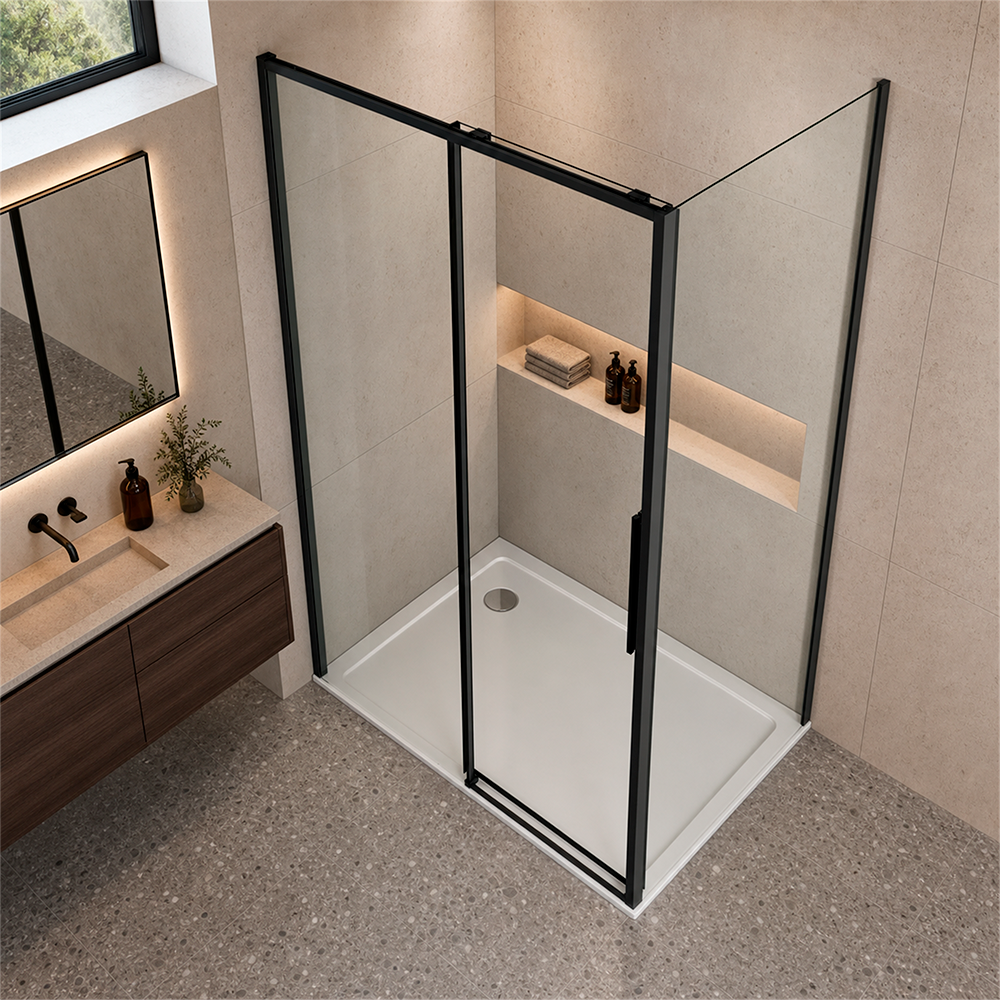 welltime Eckdusche »Pienza« Rechteckige Dusche mit Softclose